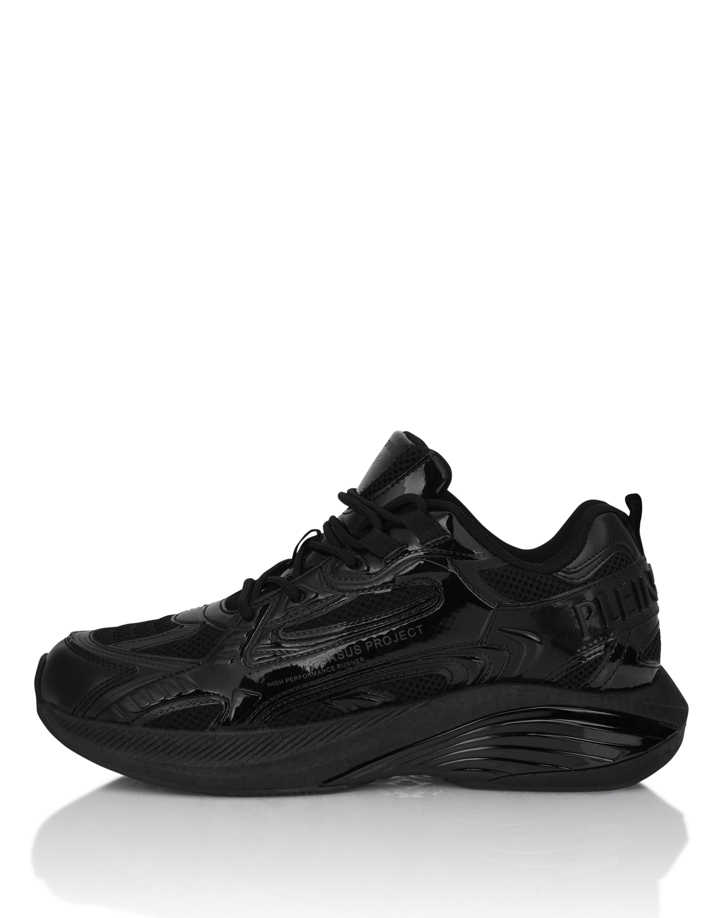 Sneaker PLEIN SPORT "Lo-Top Turnschuhe", Damen, Gr. 44, Normalschaft, 0202, schwarz, schwarz, Schuhe Sneaker 3