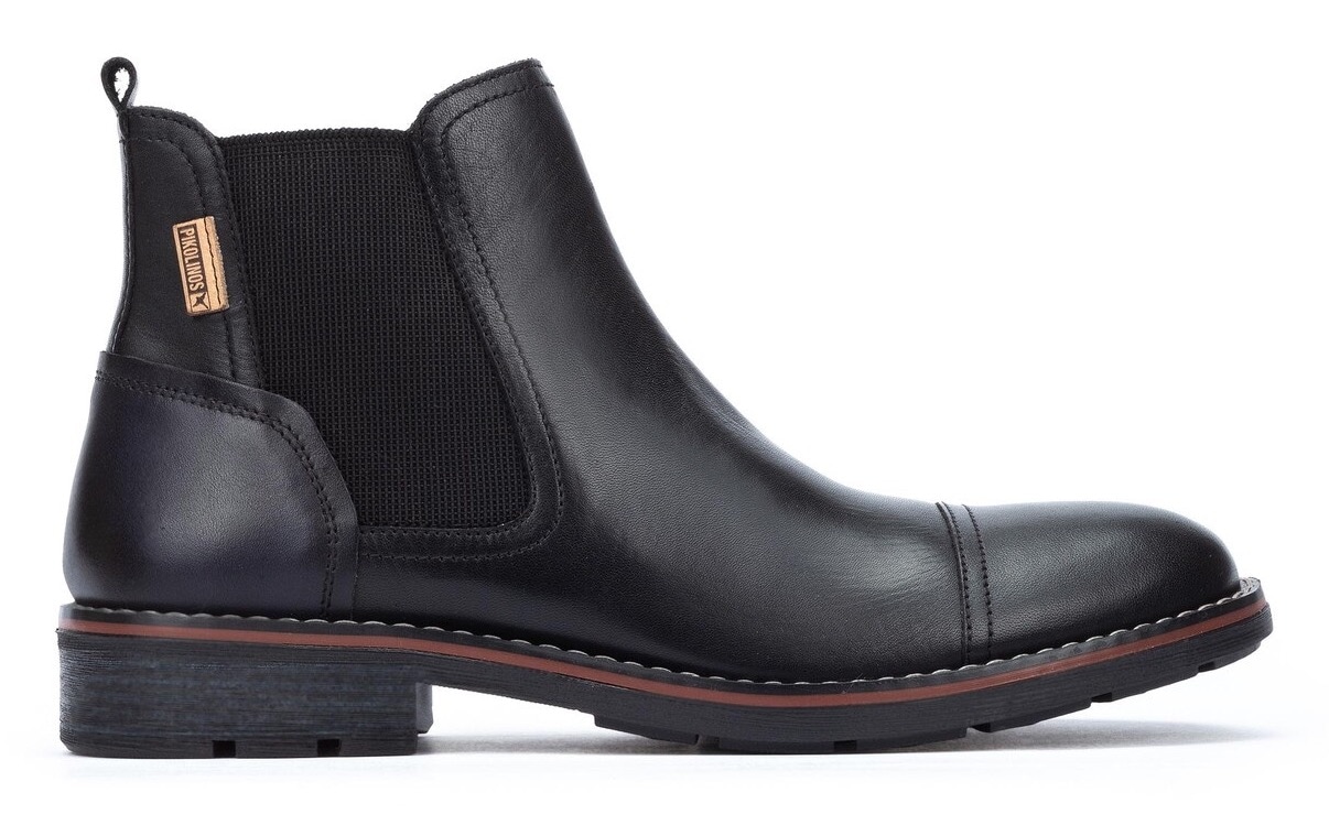 PIKOLINOS Chelseaboots »YORK«, Blockabsatz, Businessmode, Stiefelette mit Stretcheinsatz