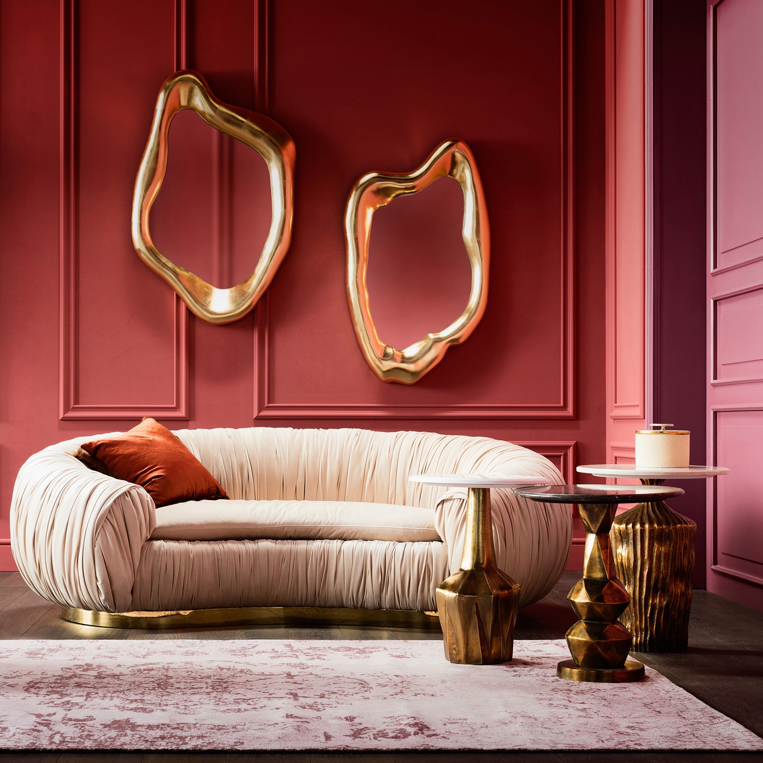KARE Wandspiegel »Spiegel Hologram Gold 119x76cm«