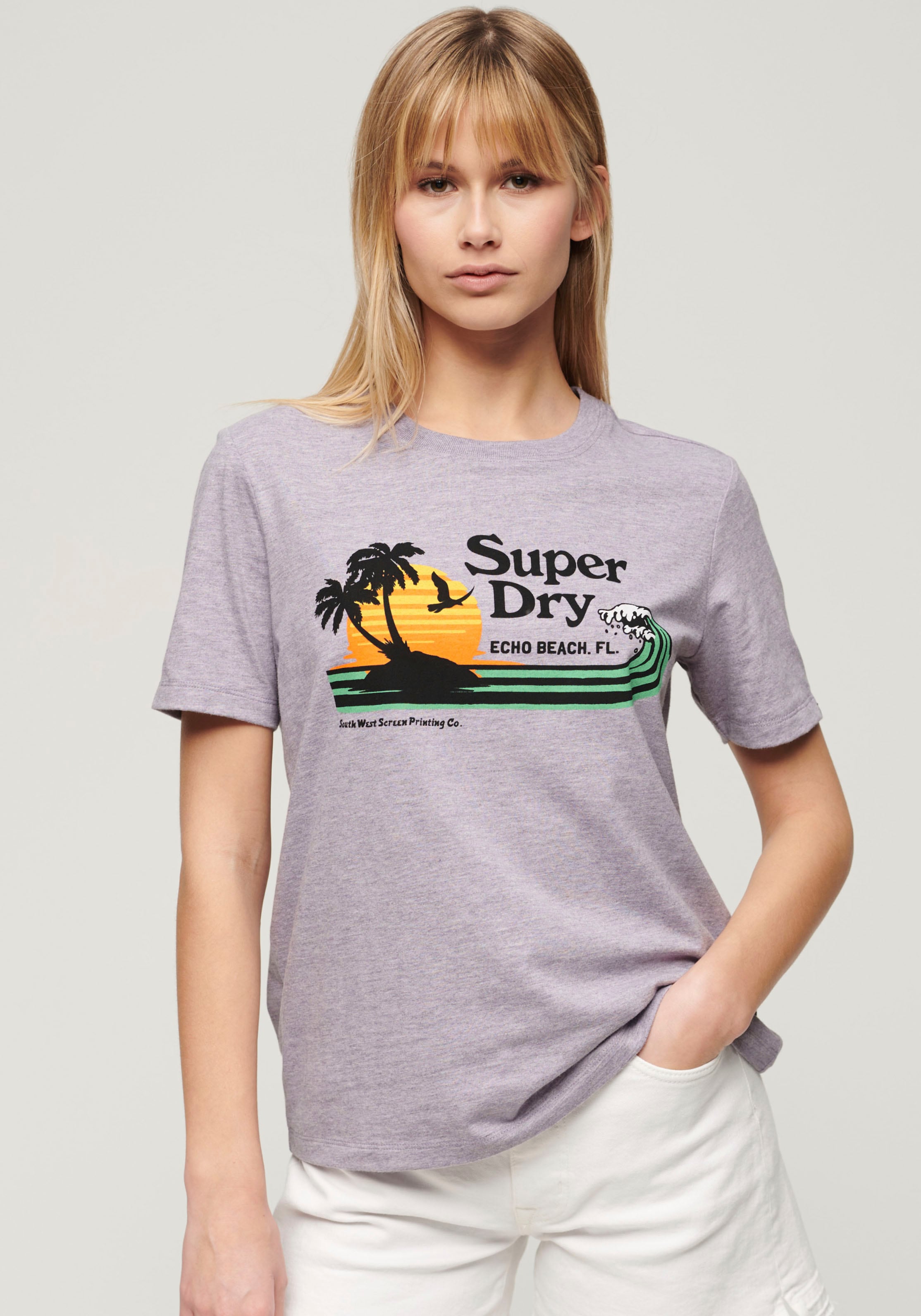 Superdry Print-Shirt "OUTDOOR STRIPE RELAXED T SHIRT"