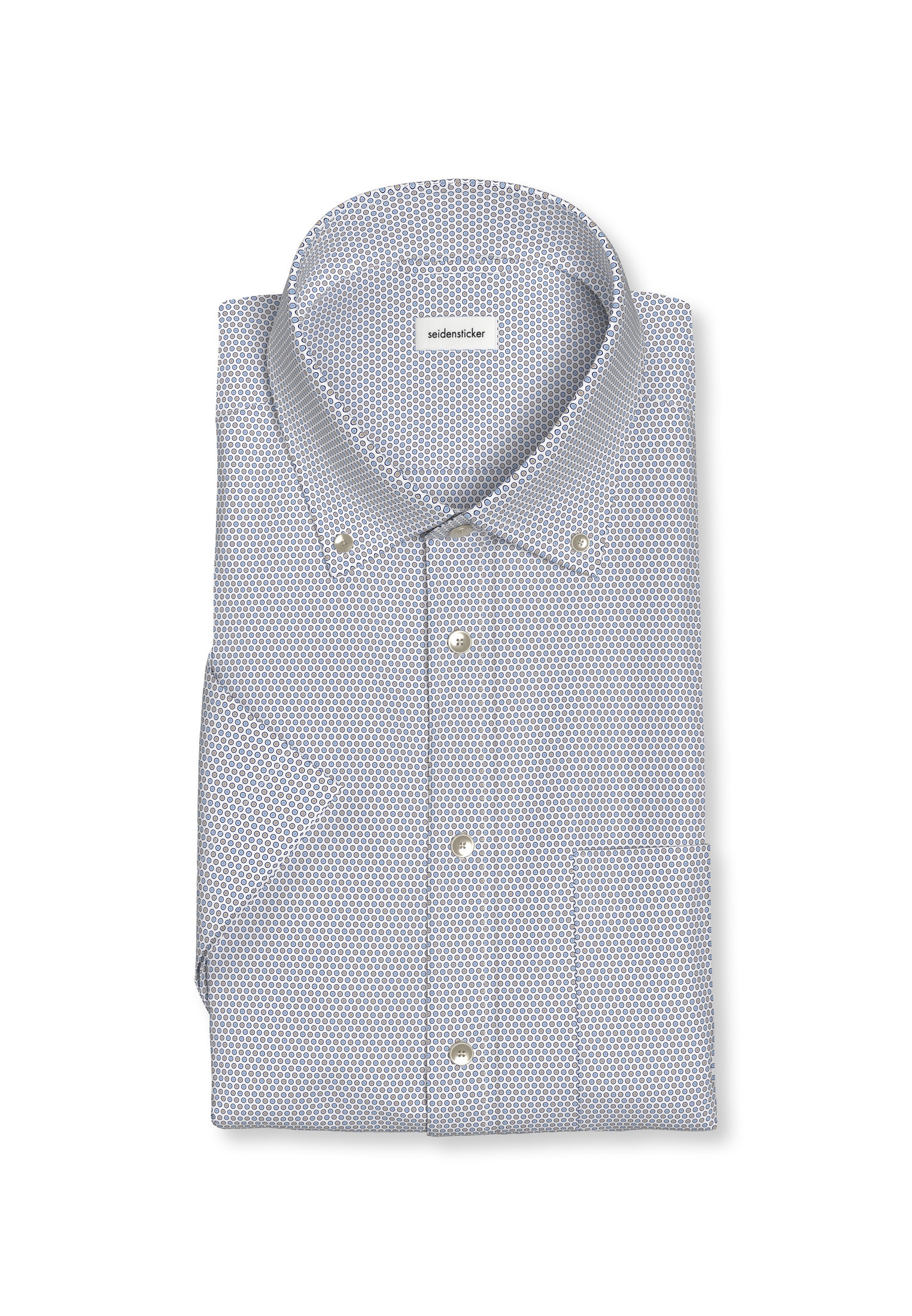 seidensticker Businesshemd »Regular« Regular Kurzarm Button-Down-Kragen Druck