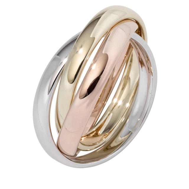 JOBO Goldring »Verschlungener Ring«, 585 Gold tricolor online bestellen |  BAUR