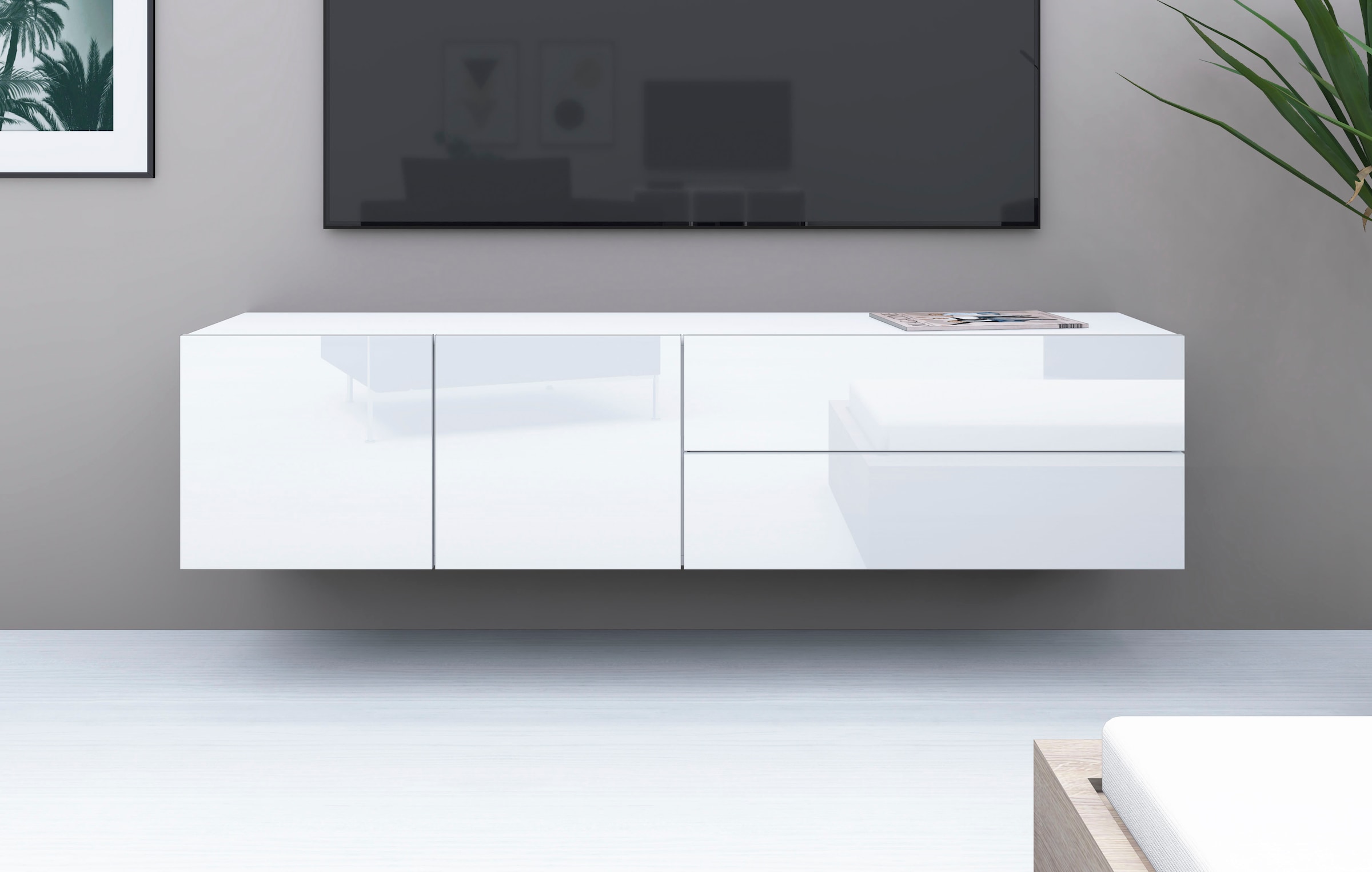 borchardt Möbel Lowboard "Sophia" Breite 152 cm, hängend montierbar günstig online kaufen