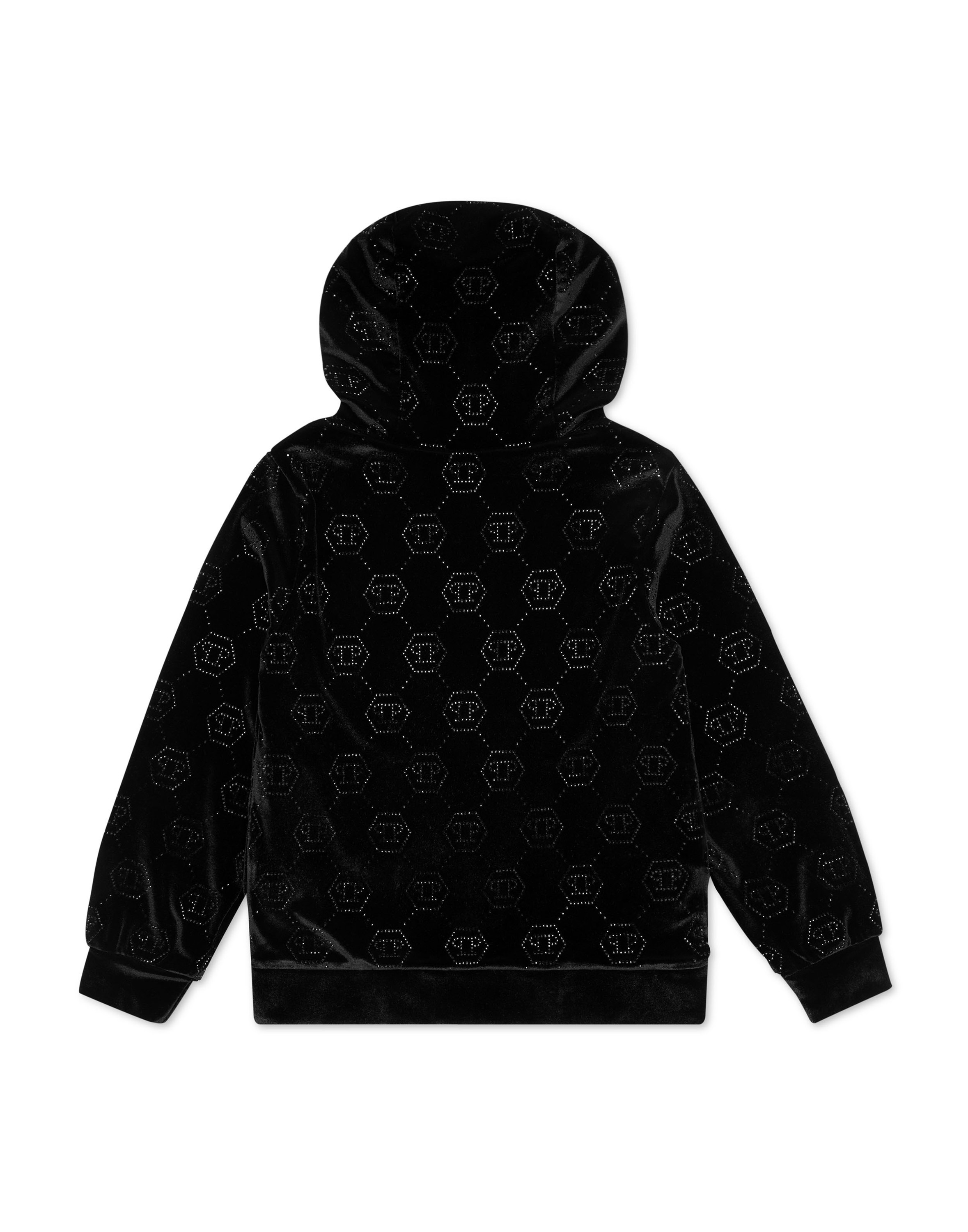 PHILIPP PLEIN Kapuzensweatjacke »Monogram Mit Schmucksteinen«