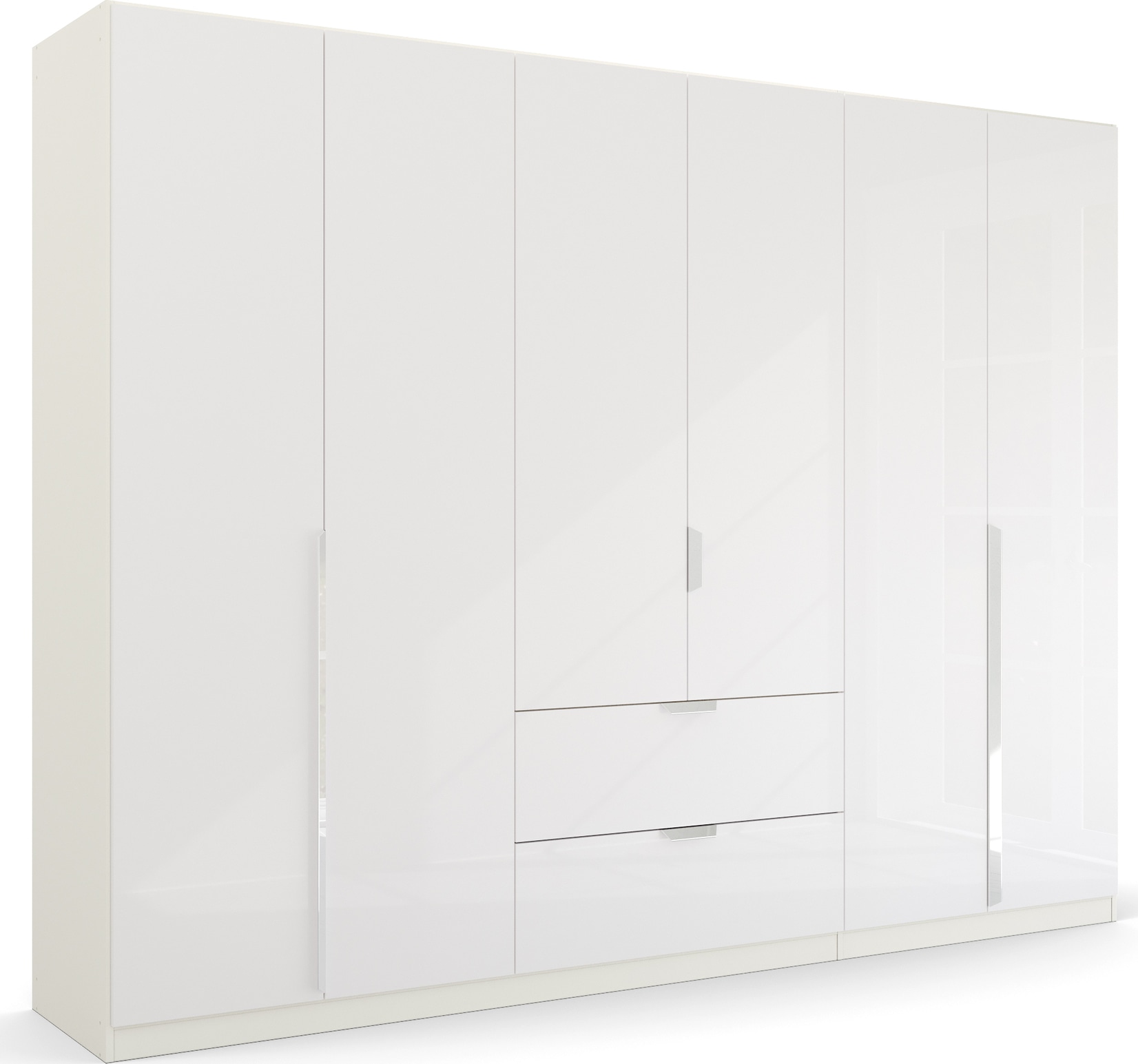 rauch Drehtürenschrank "Kleiderschrank Schrank Garderobe Ankleide GLAMOUR BY QUADRA SPIN" Breiten: 181/226/271 cm, Höhe 210 cm, mit eleganter Hochglanzfront und Stangengriff MADE IN GERMANY