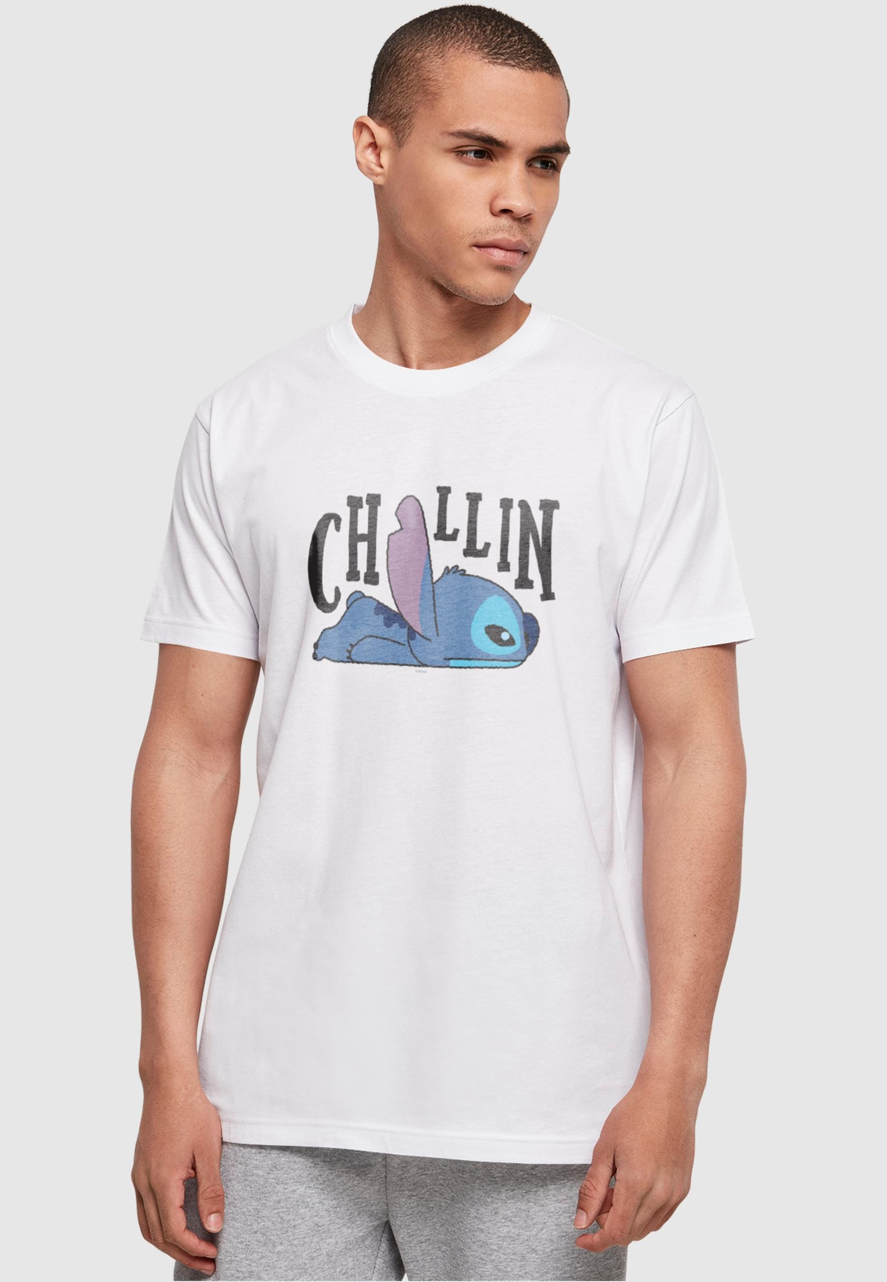 ABSOLUTE CULT T-Shirt »ABSOLUTE CULT Herren Lilo And Stitch - Chillin T-Shirt«, (1 tlg.)