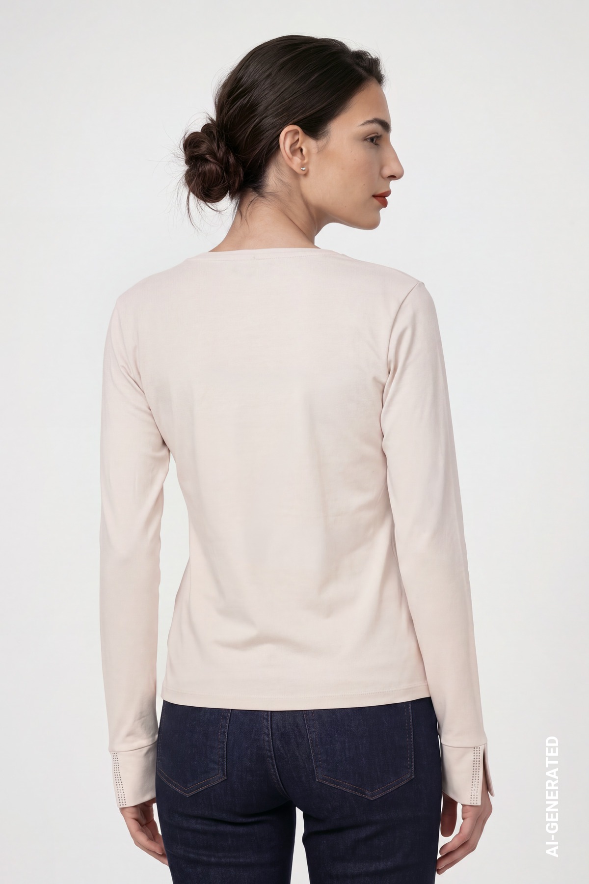 Monari Langarmshirt Regular fit mit Schmuckdetails