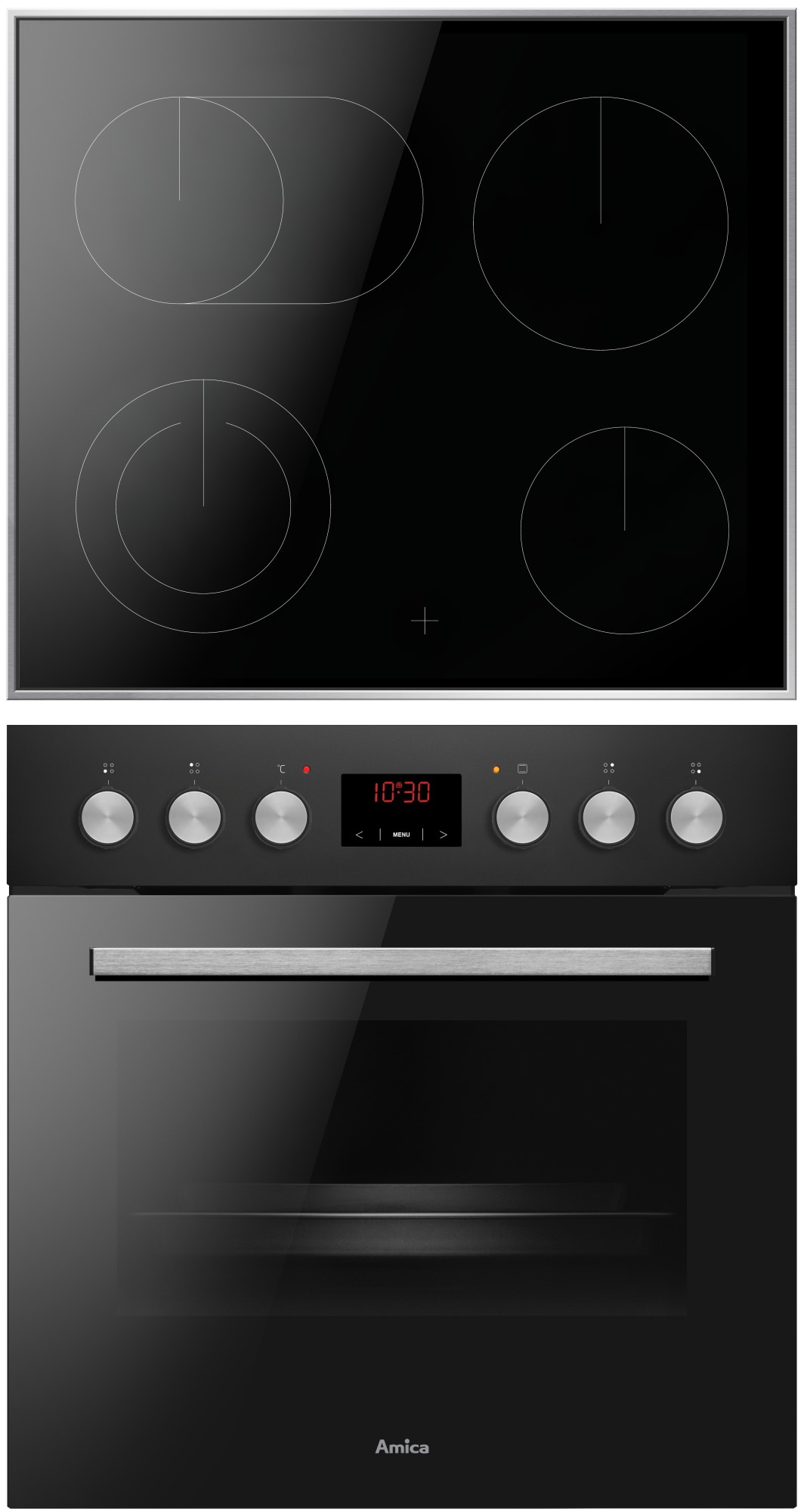 Amica Elektro-Herd-Set ACHE 9336 SM "ACHE 9336 SM" mit Teleskopauszug nachr günstig online kaufen