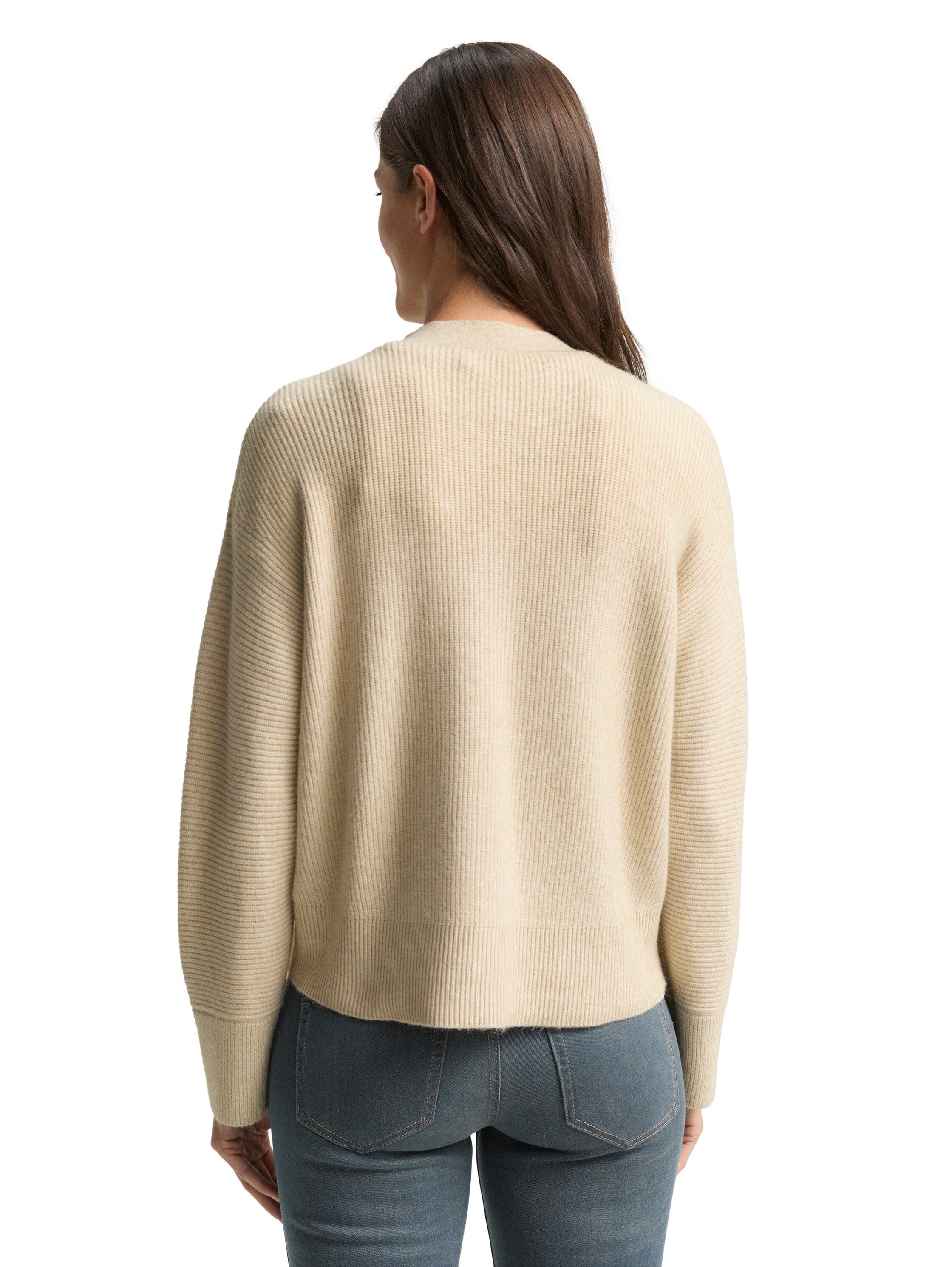 TOM TAILOR Strickjacke mit Rippbündchen