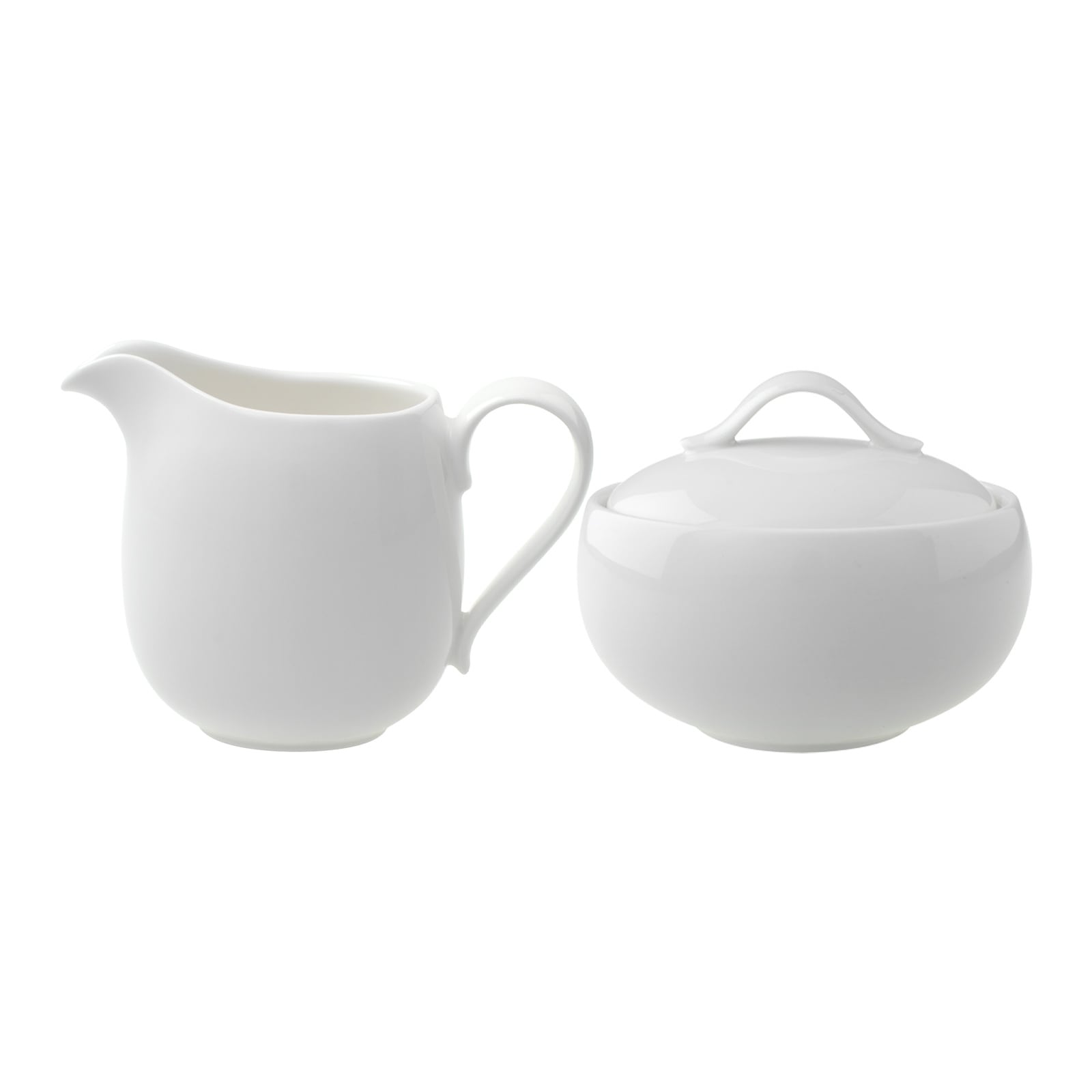 Villeroy & Boch Milch- und Zuckerset "Milch & Zucker Set New Cottage Basic 2er Set weiß" Spülmaschinengeeignet, Mikrowellengeeignet