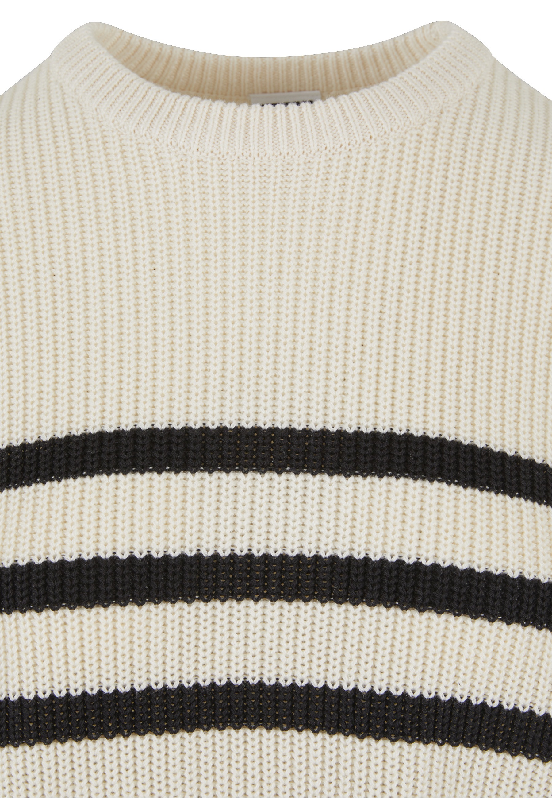 Thumbnail - URBAN CLASSICS Fleecepullover "Urban Classics Damen Ladies Rib Striped Sweater", 1 Stk.