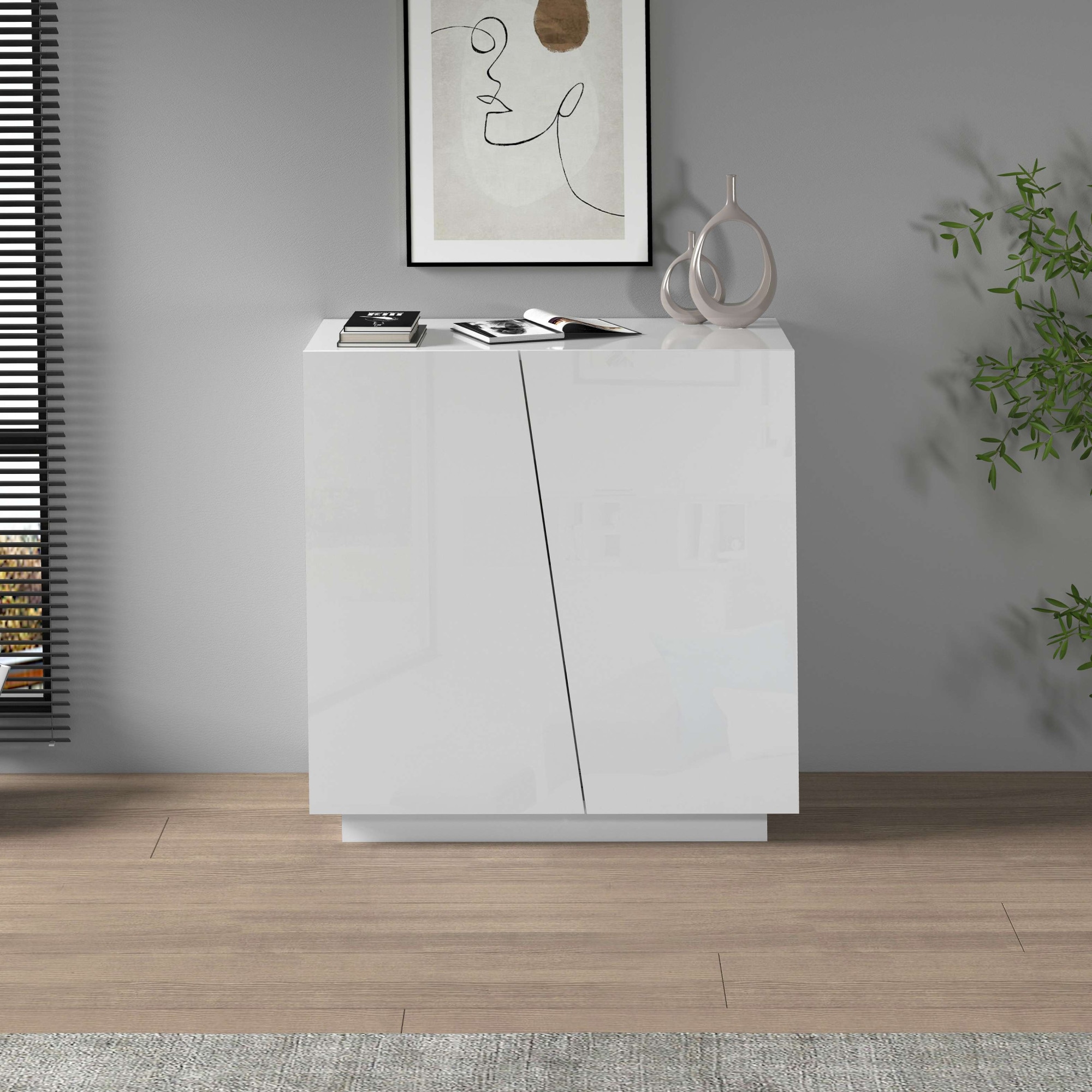 INOSIGN Aktenschrank »Vega, Mehrzweckschrank, Büroschrank, mit 2 Türen«, & verstellbaren Einlegeböden, Höhe 86 oder 166 cm, Made in Italy