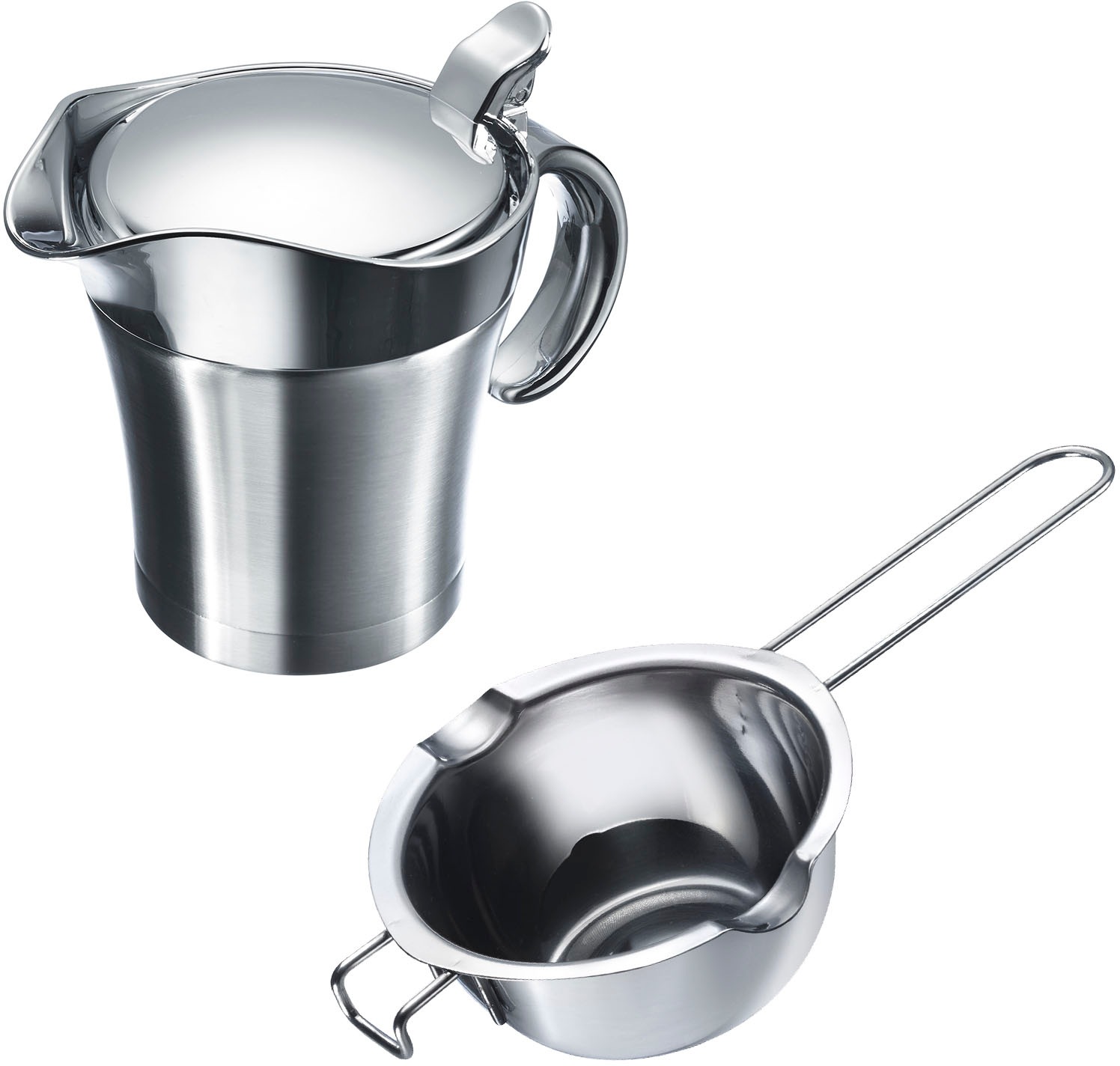 WESTMARK Sauciere 2 Stk. aus Edelstahl Thermo-Sauciere, Butter-/Schokoladenpfännchen