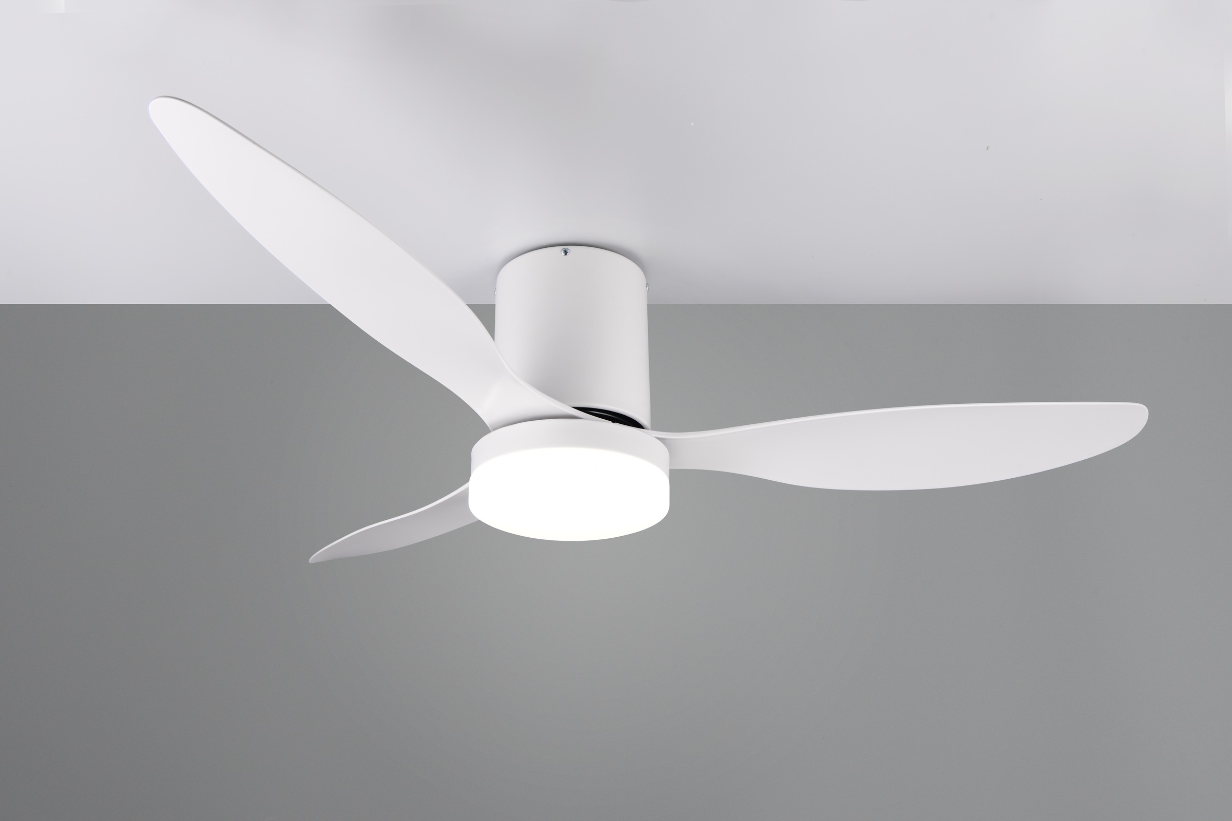REALITY Leuchten LED Deckenleuchte »GÖTEBORG mit Ventilator, Deckenventilator mit Licht inkl Fernbedienung«, 1 flammig, Leuchtmittel LED-Board | LED fest integriert, 6 Geschwindigkeiten Timer Vor- & Rücklauf LED dimmbar CCT Nachtlicht