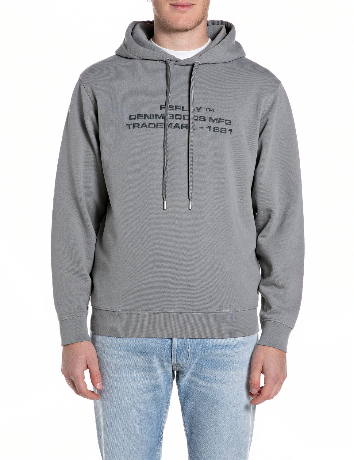 Replay Hoodie, mit gesticktem Schriftzug auf der Vorderseite günstig online kaufen
