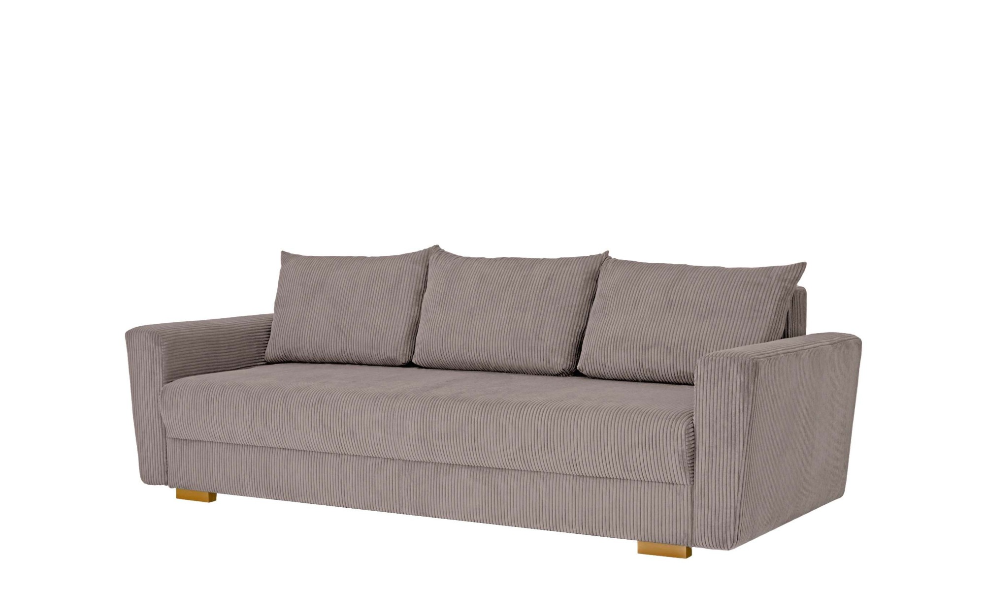 INOSIGN 3-Sitzer »MAGHERA Schlafsofa mit Bettkasten, in hochwertiger Verarbeitung«, mit Wellenunterfederung, Cord und Struktur-Bezug, B/H/T 230/92,5/79 cm