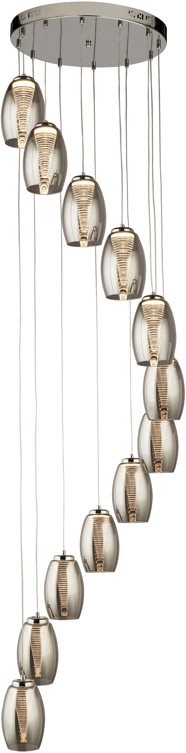 Searchlight LED-Hängeleuchte »Hängeleuchte Cyclone, 12-flammig« LED-Modul 1 Stk. Warmweiß Stalaktit-Optik