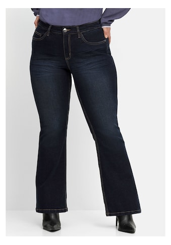 Sheego Bootcut-Jeans »Große Größen«, mit Used-Effekten, extralang kaufen