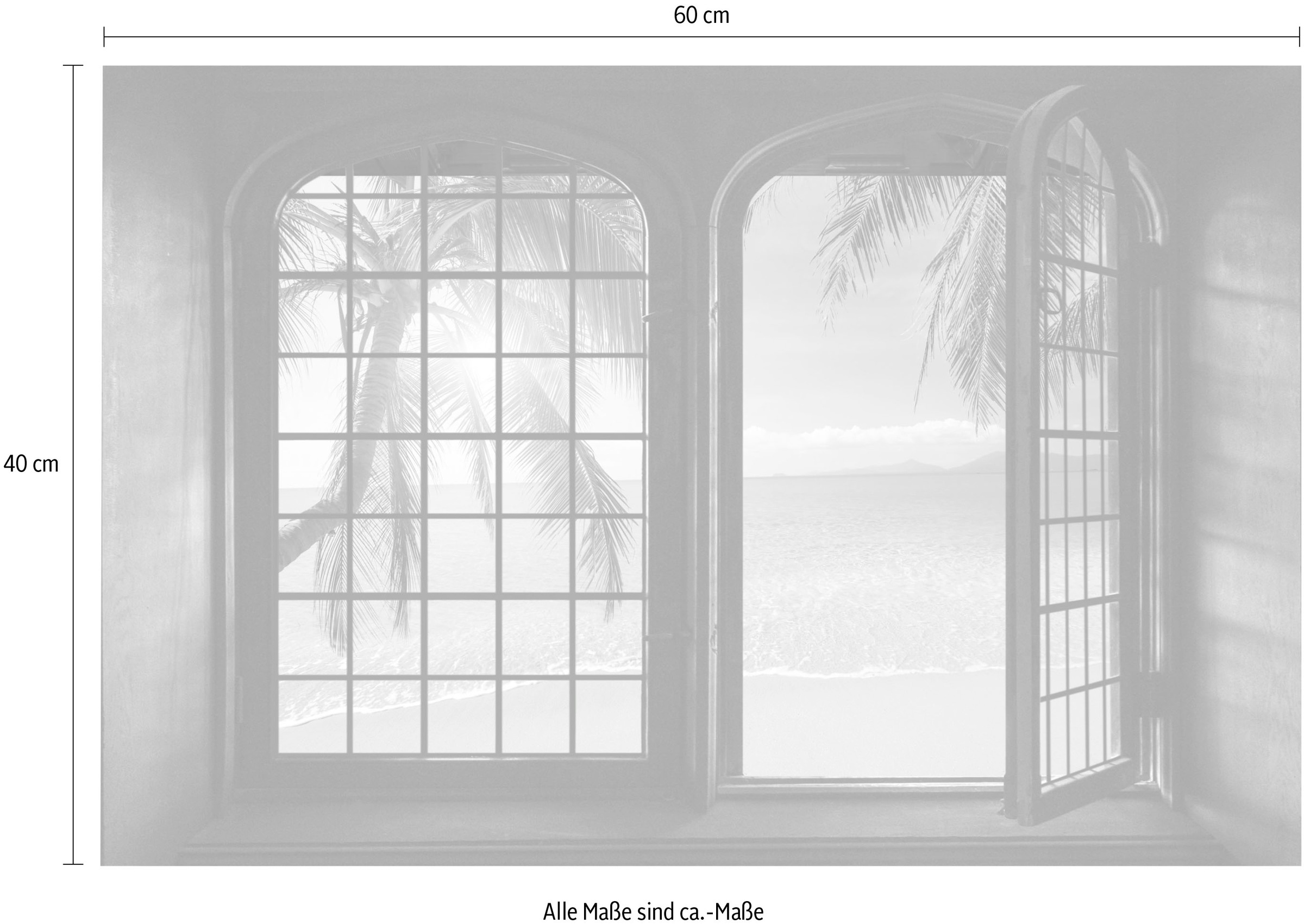 queence Wandsticker »Sonnenaufgang« Wandsticker, Wandbild, selbstklebend, 3D, Fenster