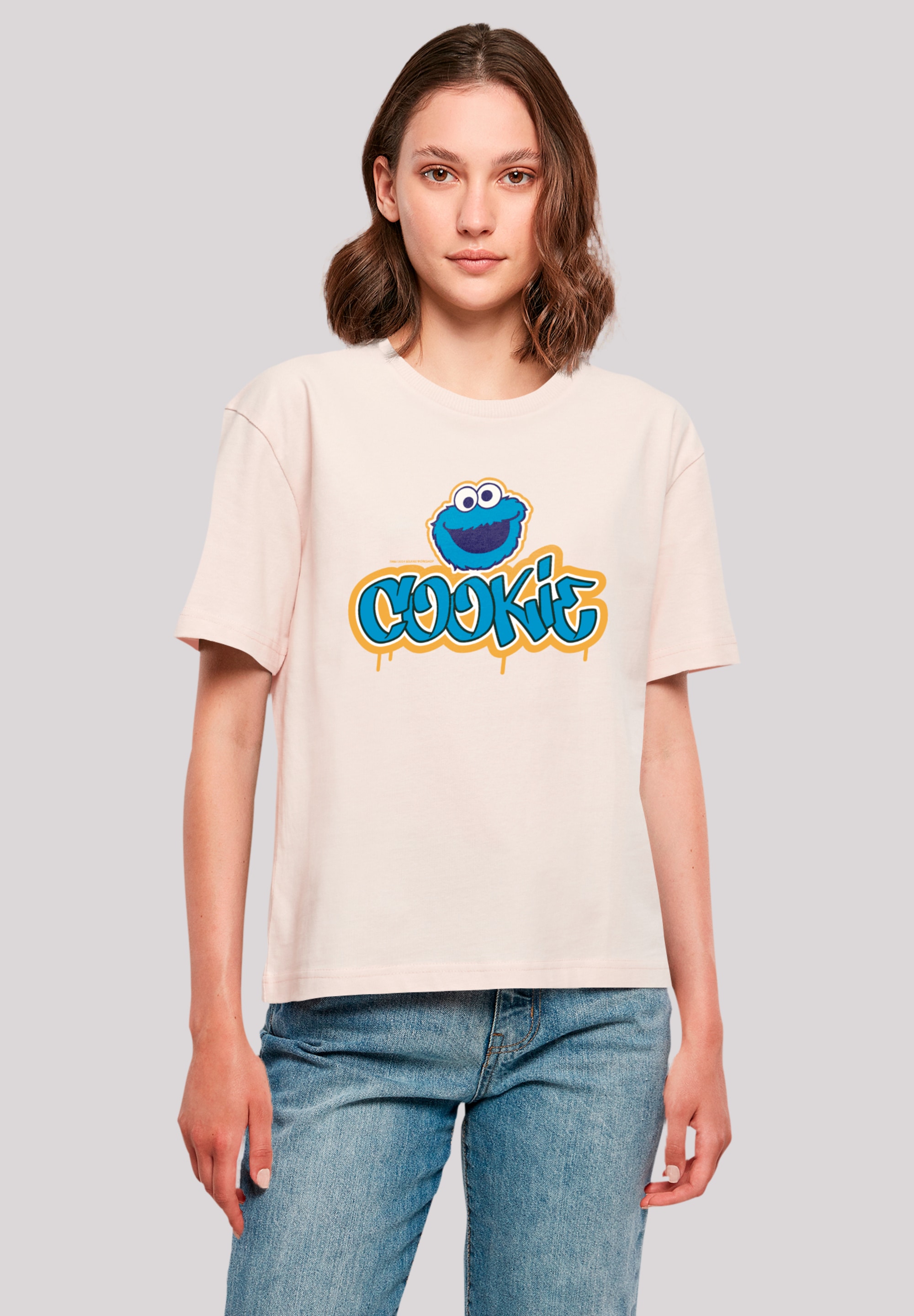 F4NT4STIC T-Shirt "Sesamstraße Cookie Graffiti Logo", Premium Qualität günstig online kaufen