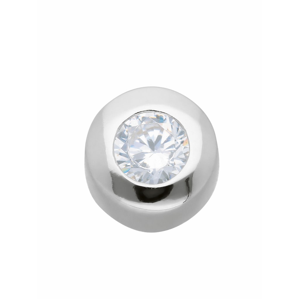 Adelia´s Kettenanhänger »925 Silber Anhänger mit Zirkonia Ø 6,9 mm«, mit Zirkonia Silberschmuck für Damen