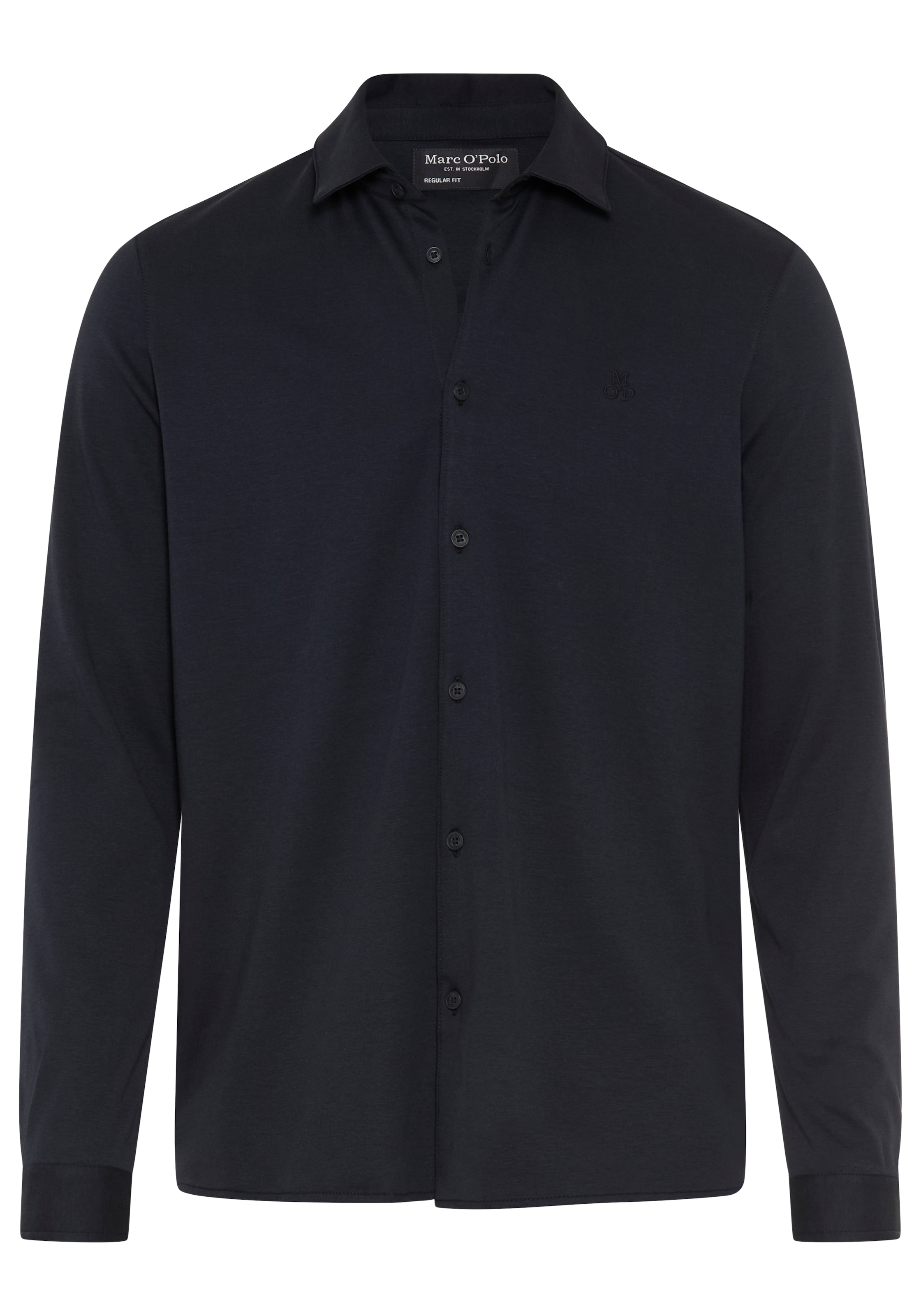 Marc O'Polo Langarm-Poloshirt regular fit aus weichem Bio-Baumwoll-Jersey