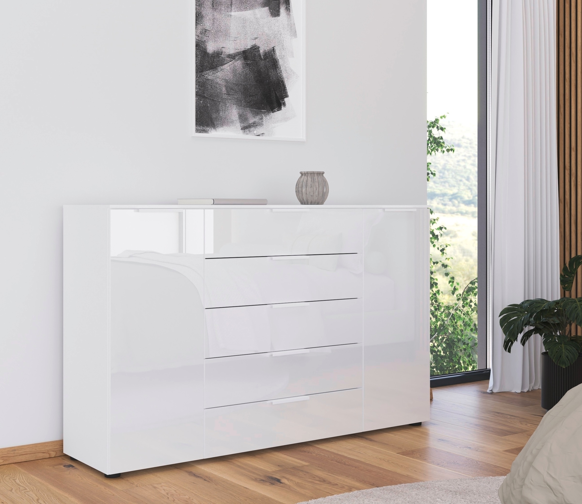 rauch Kommode "Kommode Türkommode Sideboard Kombikommode FLIPP mit Glasfron günstig online kaufen