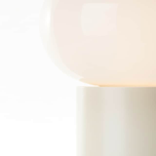 Brilliant Tischleuchte »Daeny«, 1 flammig-flammig, mit weißem Glas, 27 x 20  cm, E27, Metall, beige | BAUR