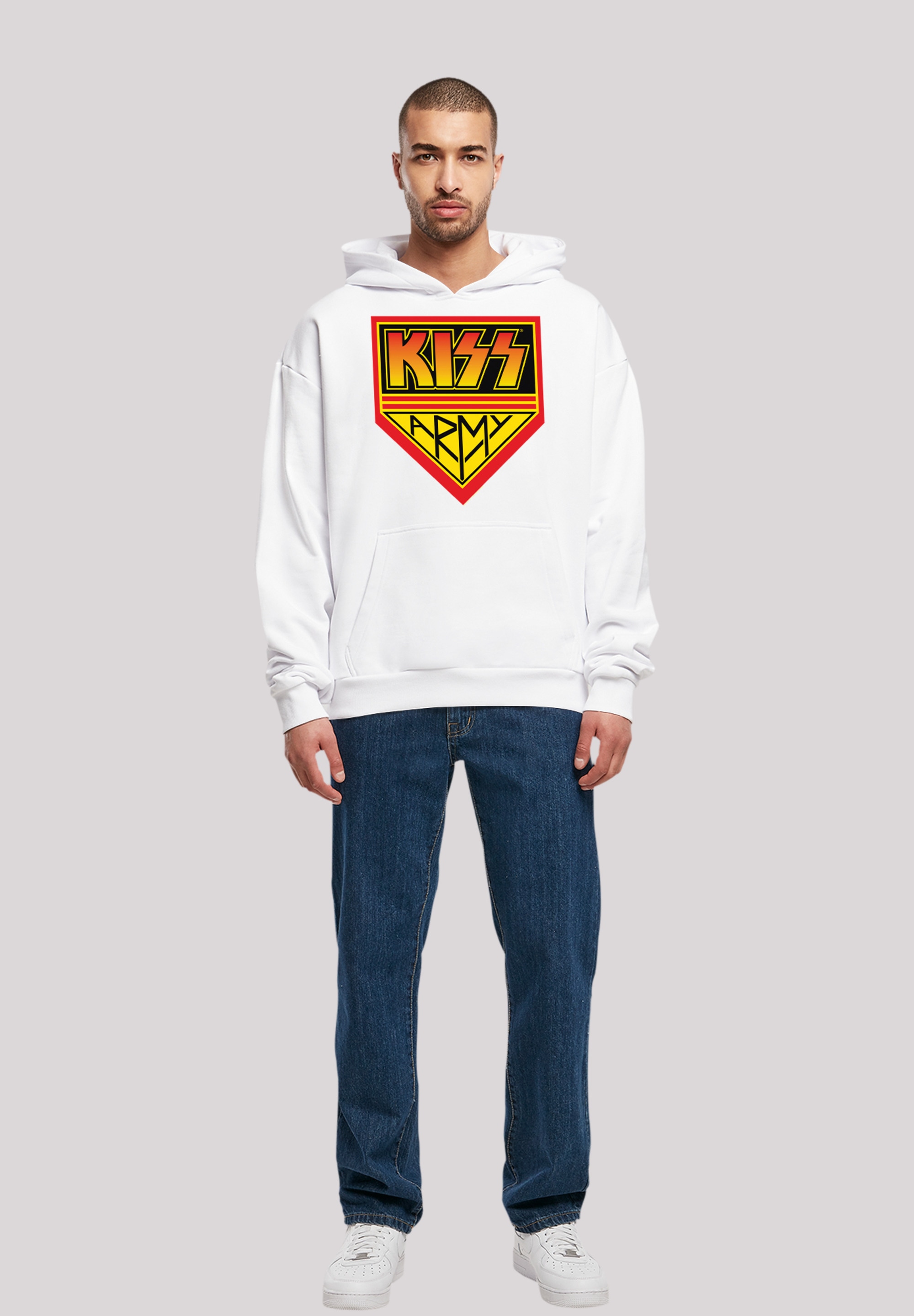 F4NT4STIC Kapuzenpullover »Kiss Rock Band Army Logo«, Premium Qualität, Musik, By Rock Off