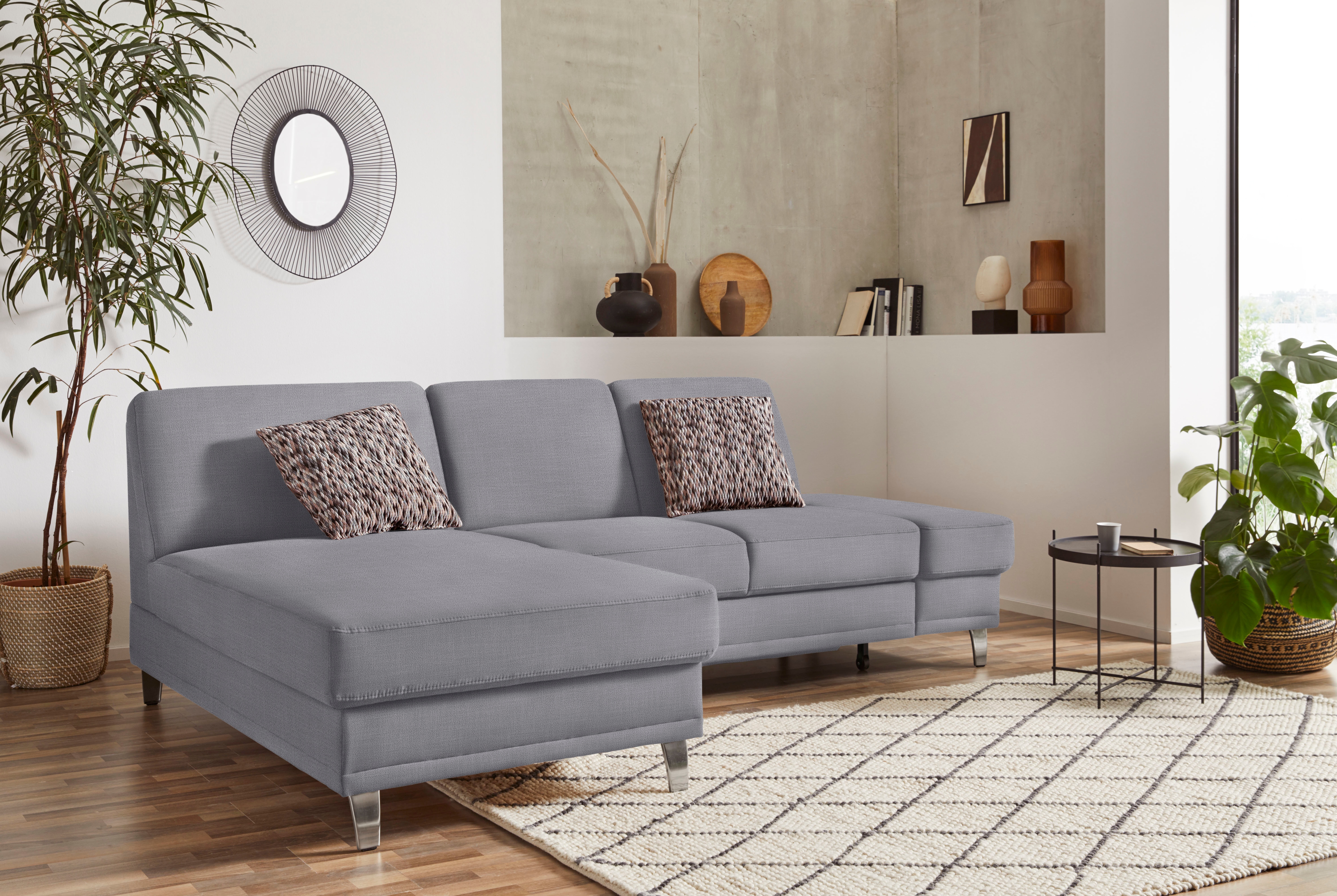 sit&more Ecksofa "Clio L-Form" optional Schlaffunktion oder Vorziehsitz und Bettkasten, Federkern