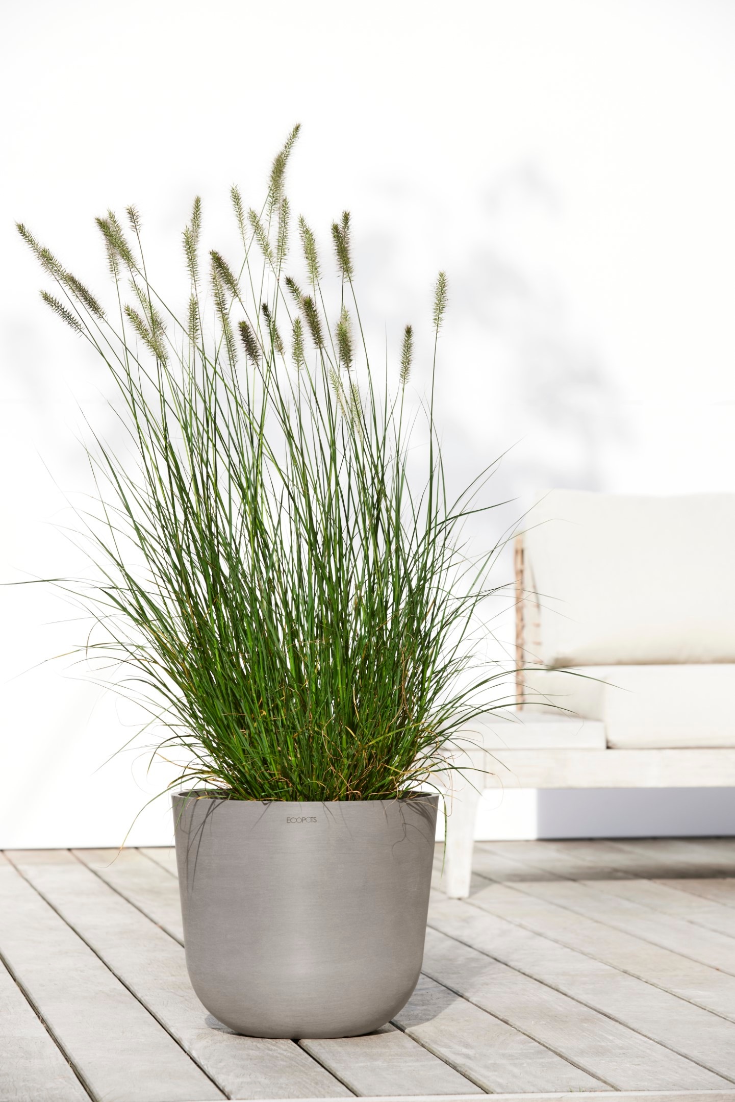 ECOPOTS Blumentopf »Oslo 35 Taupe« für innen und außen: frostsicher, bruchsicher und lichtbeständig