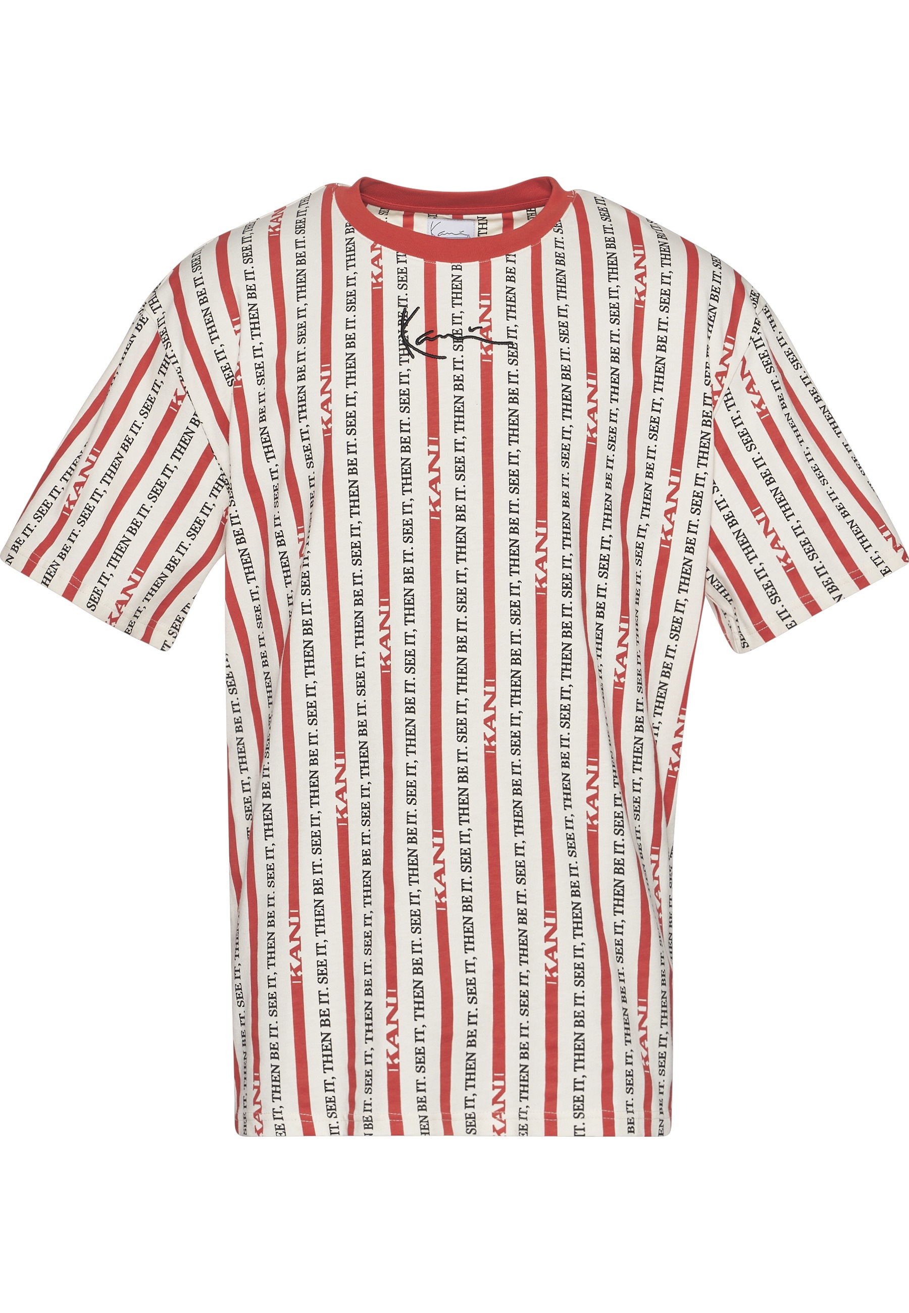 Karl Kani T-Shirt "Karl Kani Herren KM232-034-2 KK Small Signature Logo Stripe Tee" 1 Stk.
