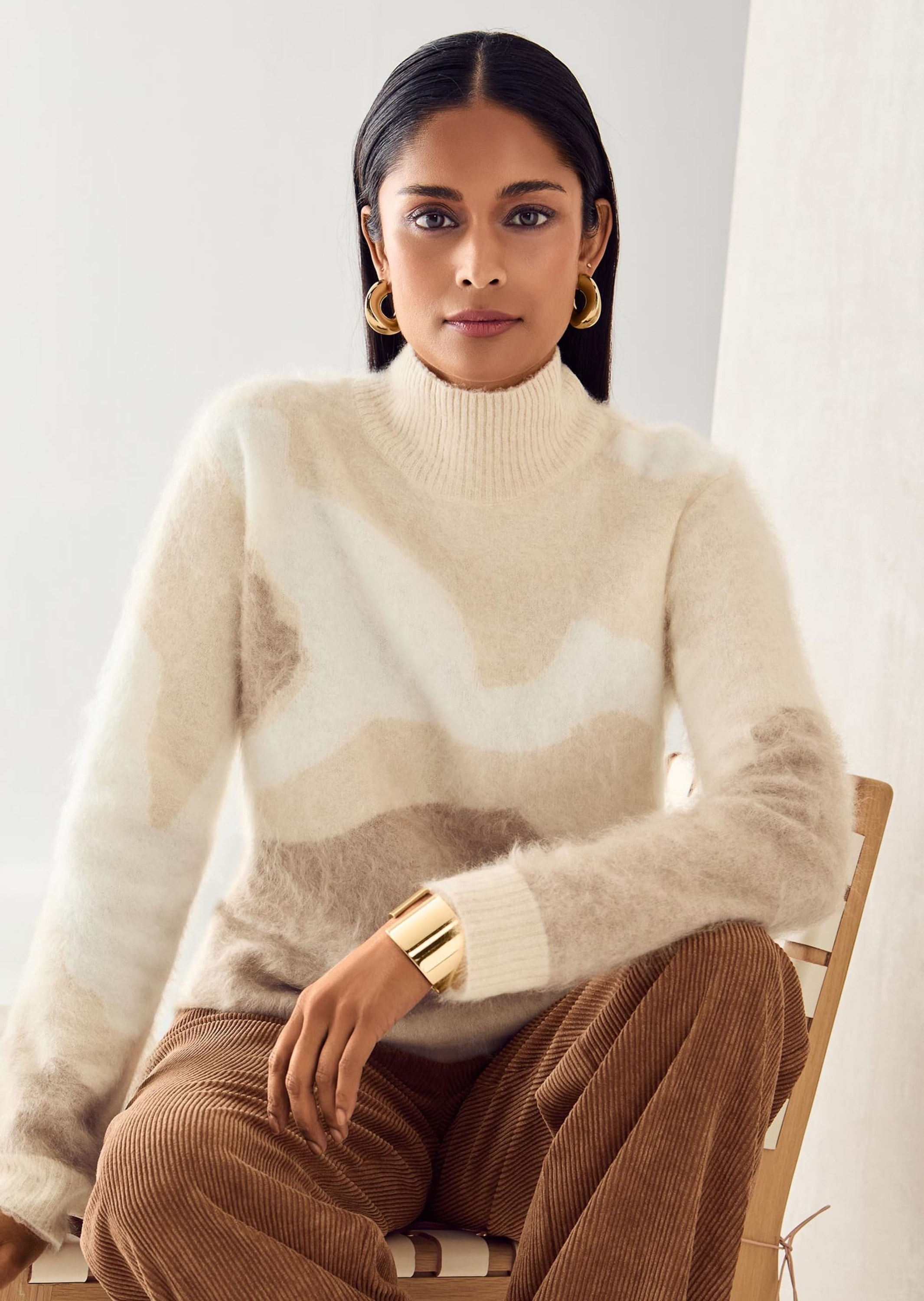 MADELEINE Longpullover »Pullover Gebrushter Kaschmirpullover«