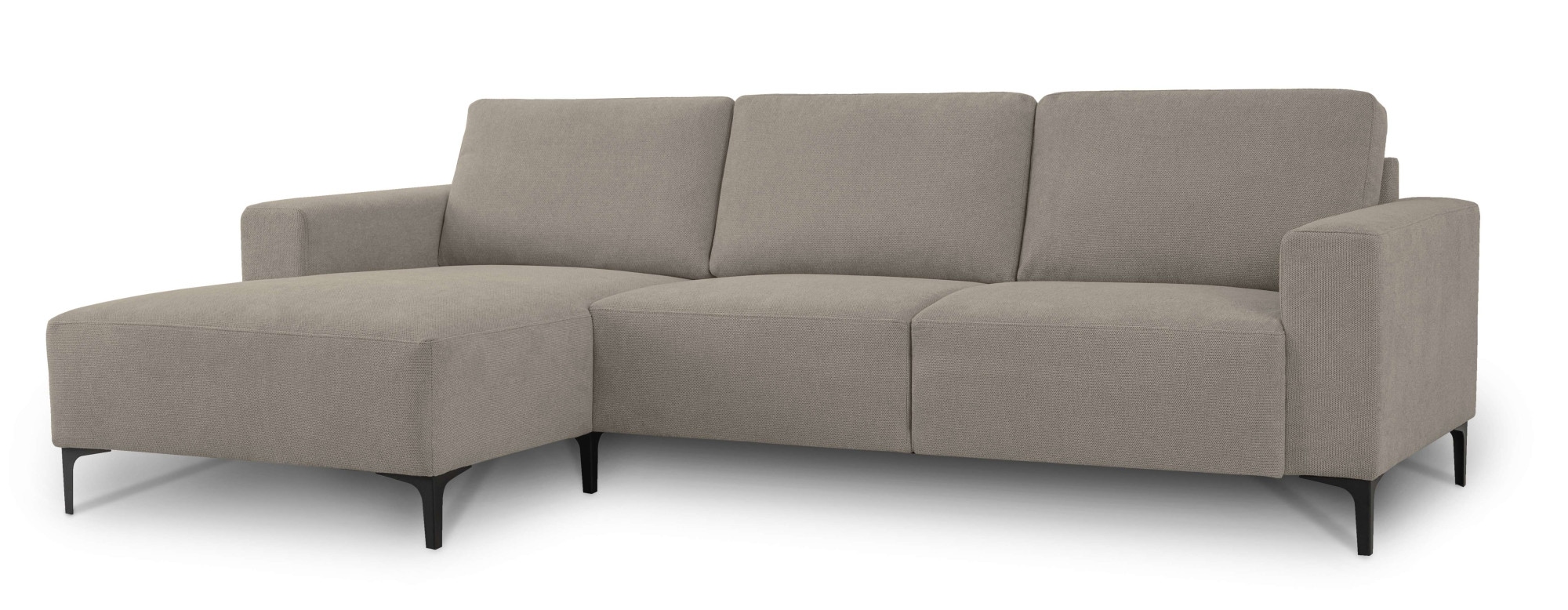 Home affaire Ecksofa »Tournon, L-Form, Breite 262 cm, Webstoff, Chenille«, Designsofa im nordischen Stil, Wellenunterfederung, Metallfüße