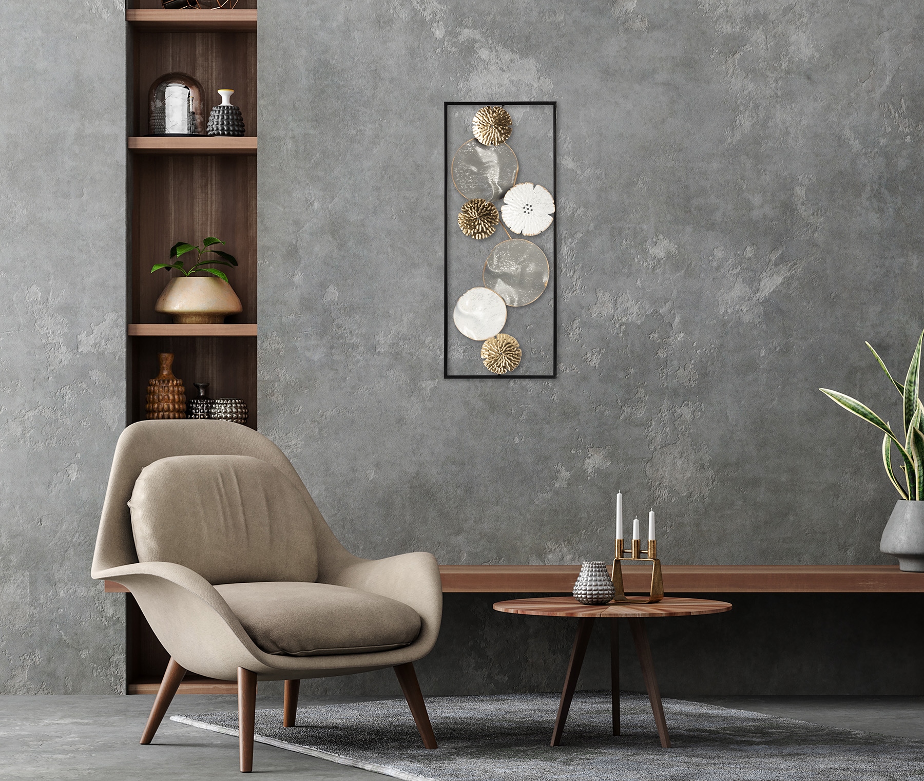 Bönninghoff Metallbild »ABSTRAKT 25x61 cm – Deko modern« Abstrakt | Abstrakte | Formen Wanddekoration
