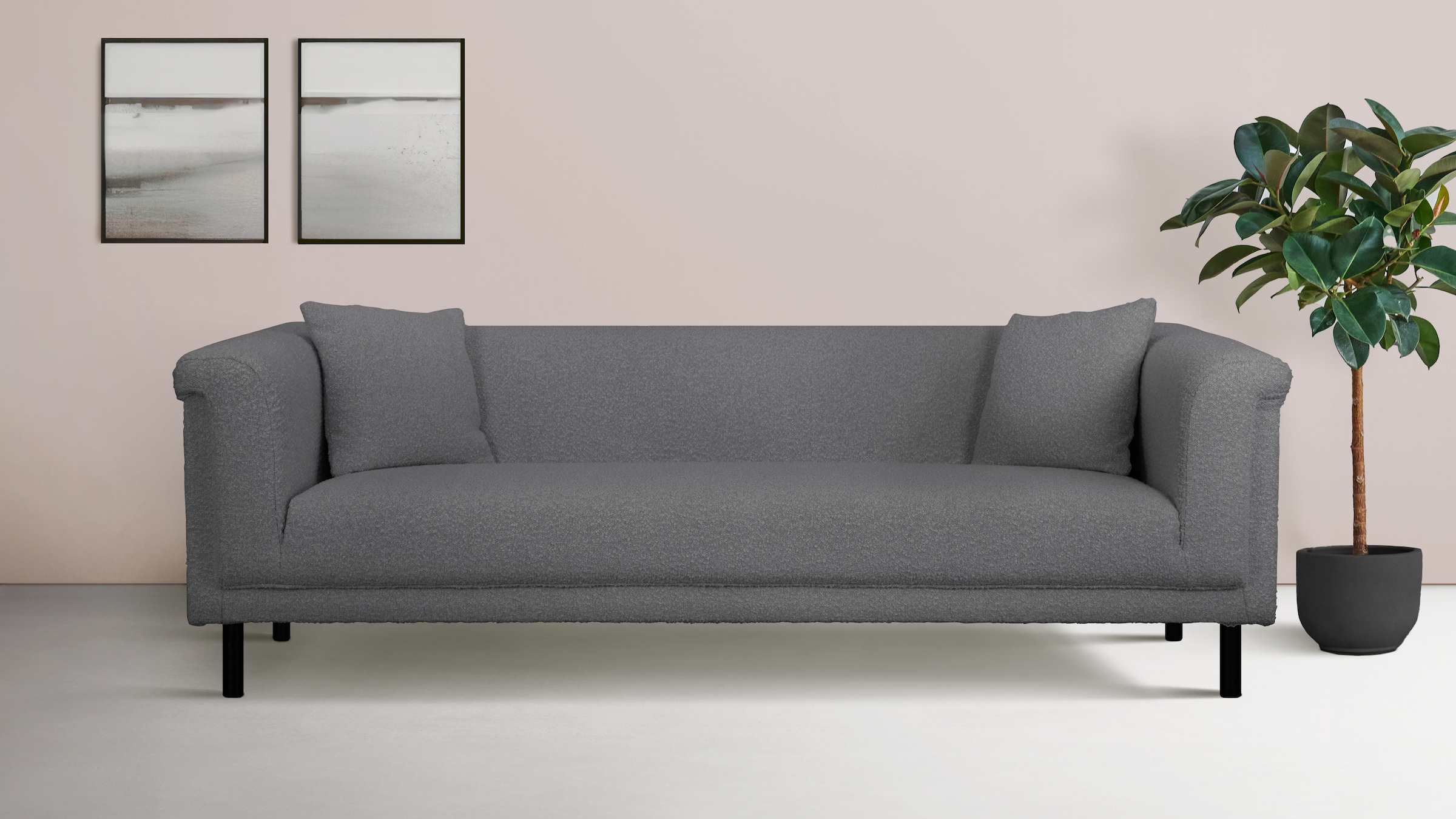 Home affaire 3-Sitzer "AGNIA B/T/H: 210/85/71 cm" incl. Zierkissen, auch in Cord und Bouclé