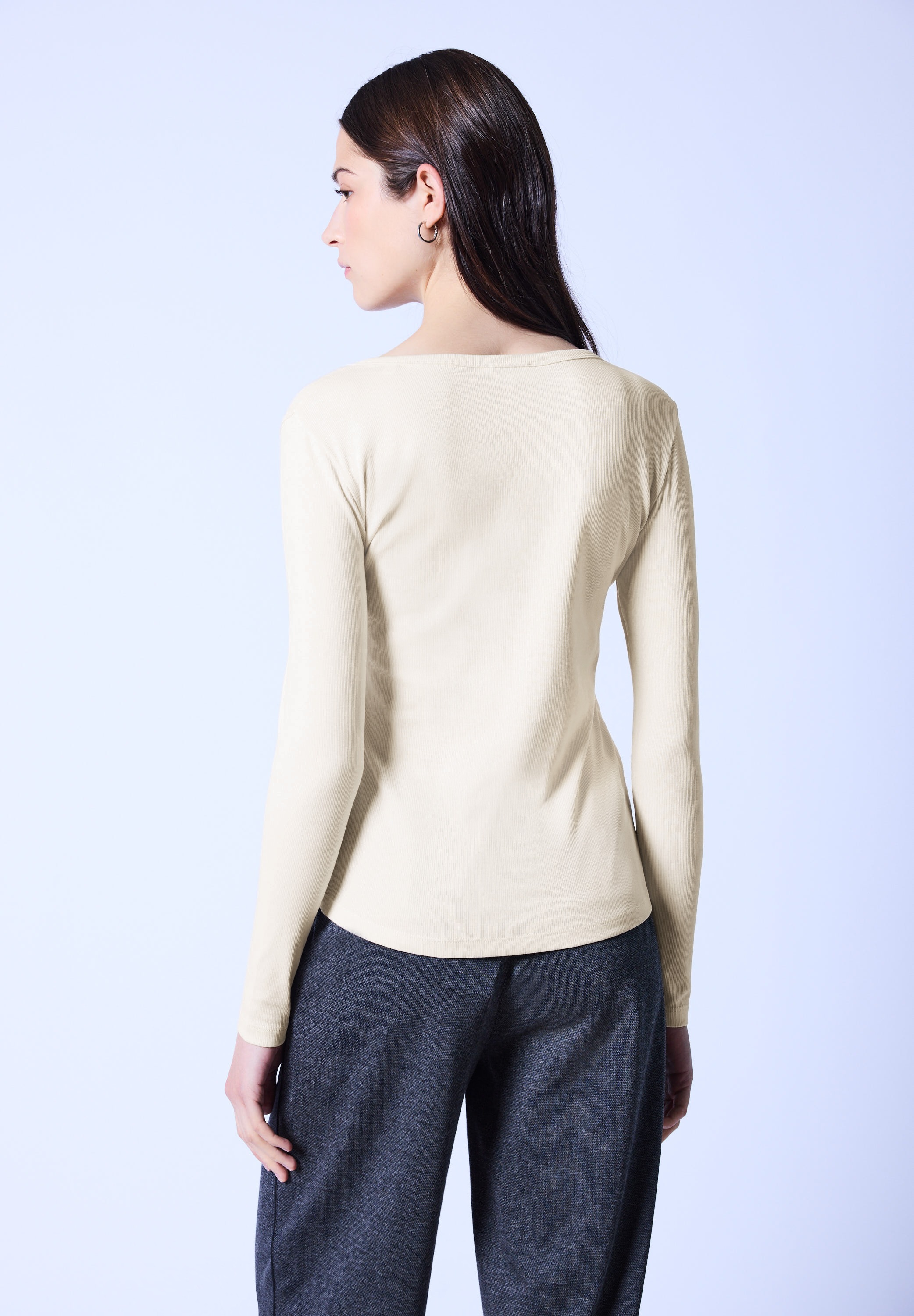 STREET ONE STUDIO Langarmshirt mit Rundhalsausschnitt