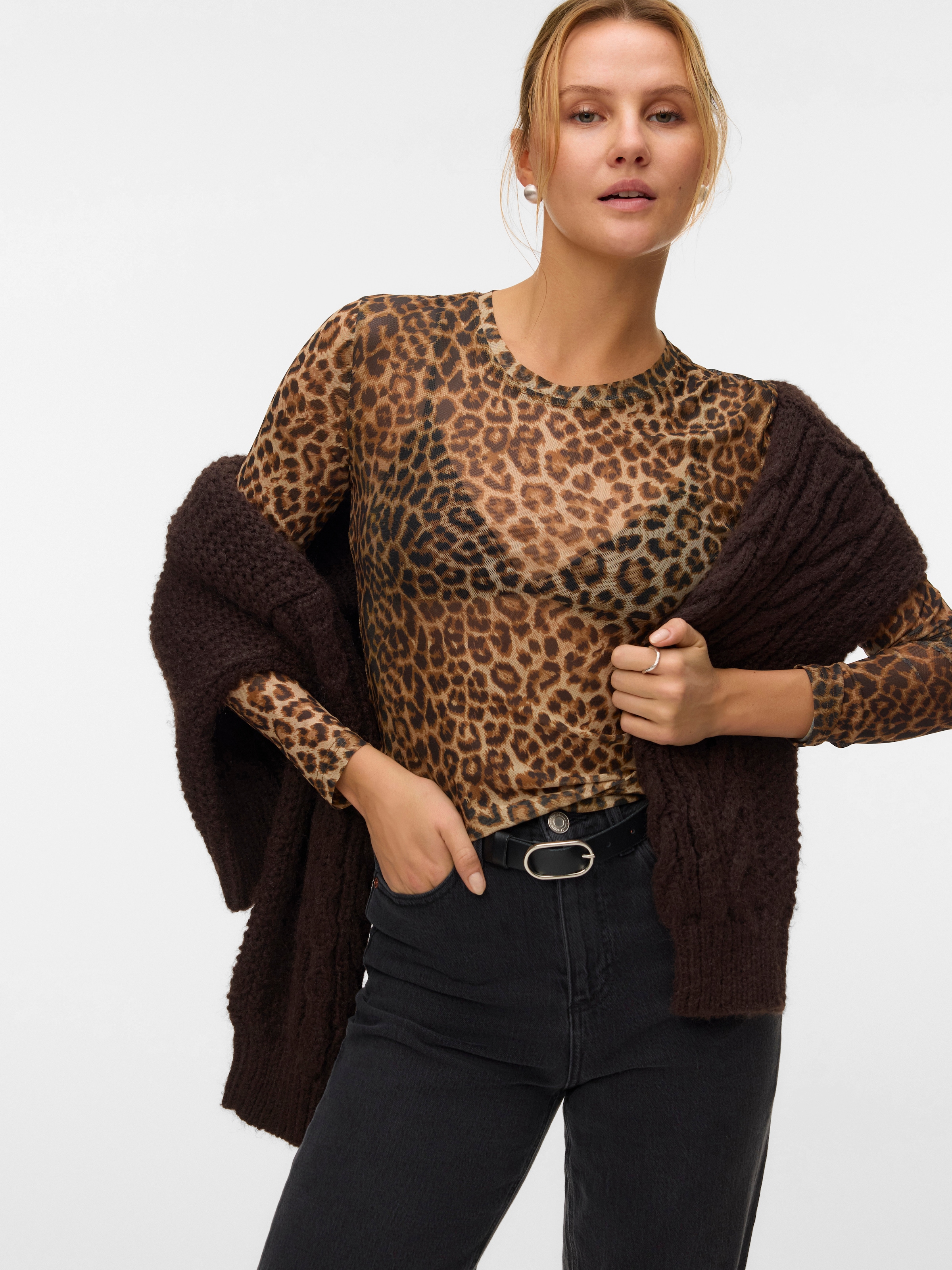 Vero Moda Langarmshirt "VMLOVA LS MESH TOP JRS NOOS" günstig online kaufen