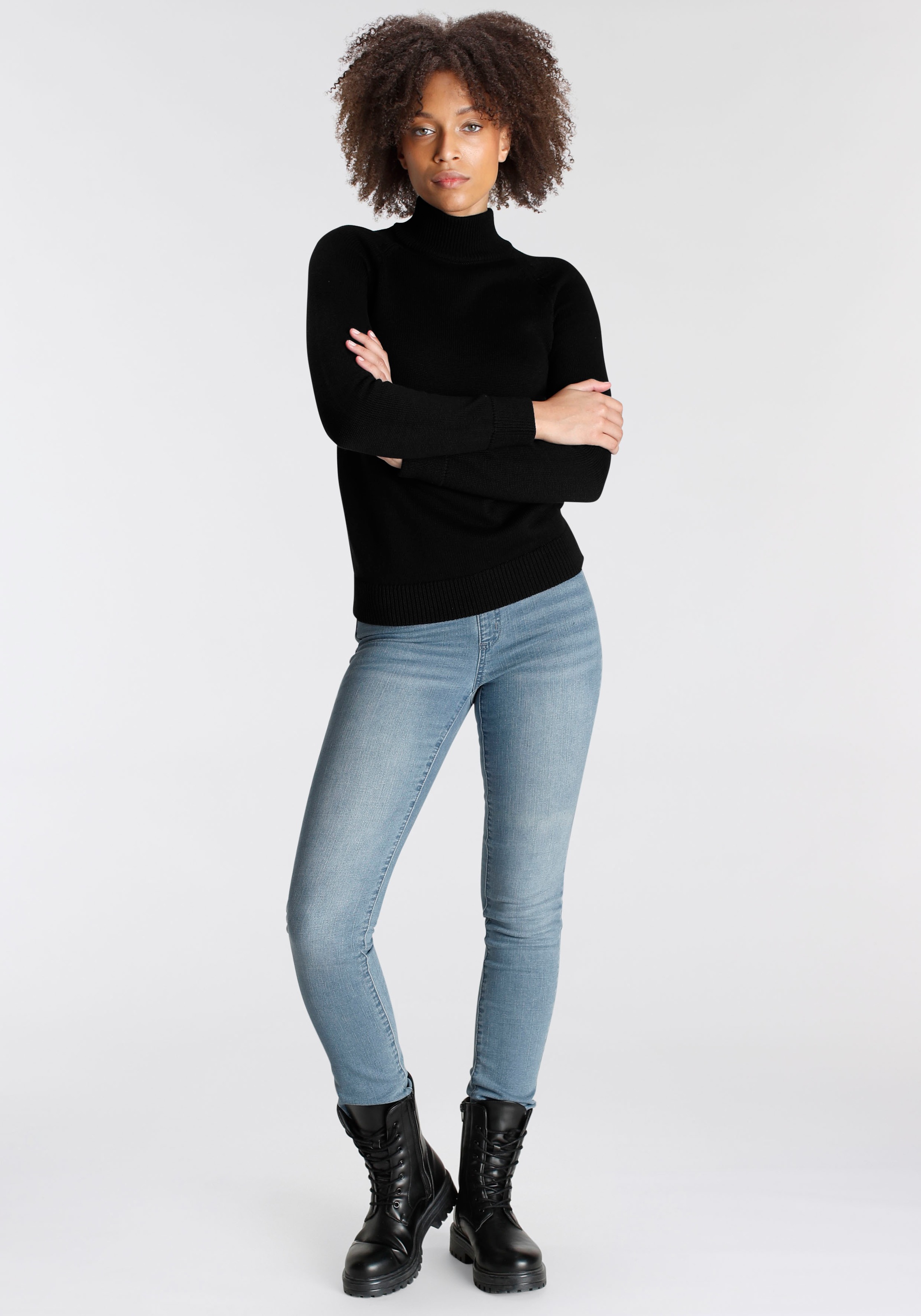 Jeansjeggings ARIZONA "mit leichtem Thermo Effekt", Damen, Gr. 46, N-Gr, blau (bleached), Denim/Jeans, Obermaterial: 72% Baumwolle, 26% Polyester, 2% Elasthan, Basic, skinny fit lang, Jeans, extra-eng geschnitten, hohe Leibhöhe, mit Coinpocket 3