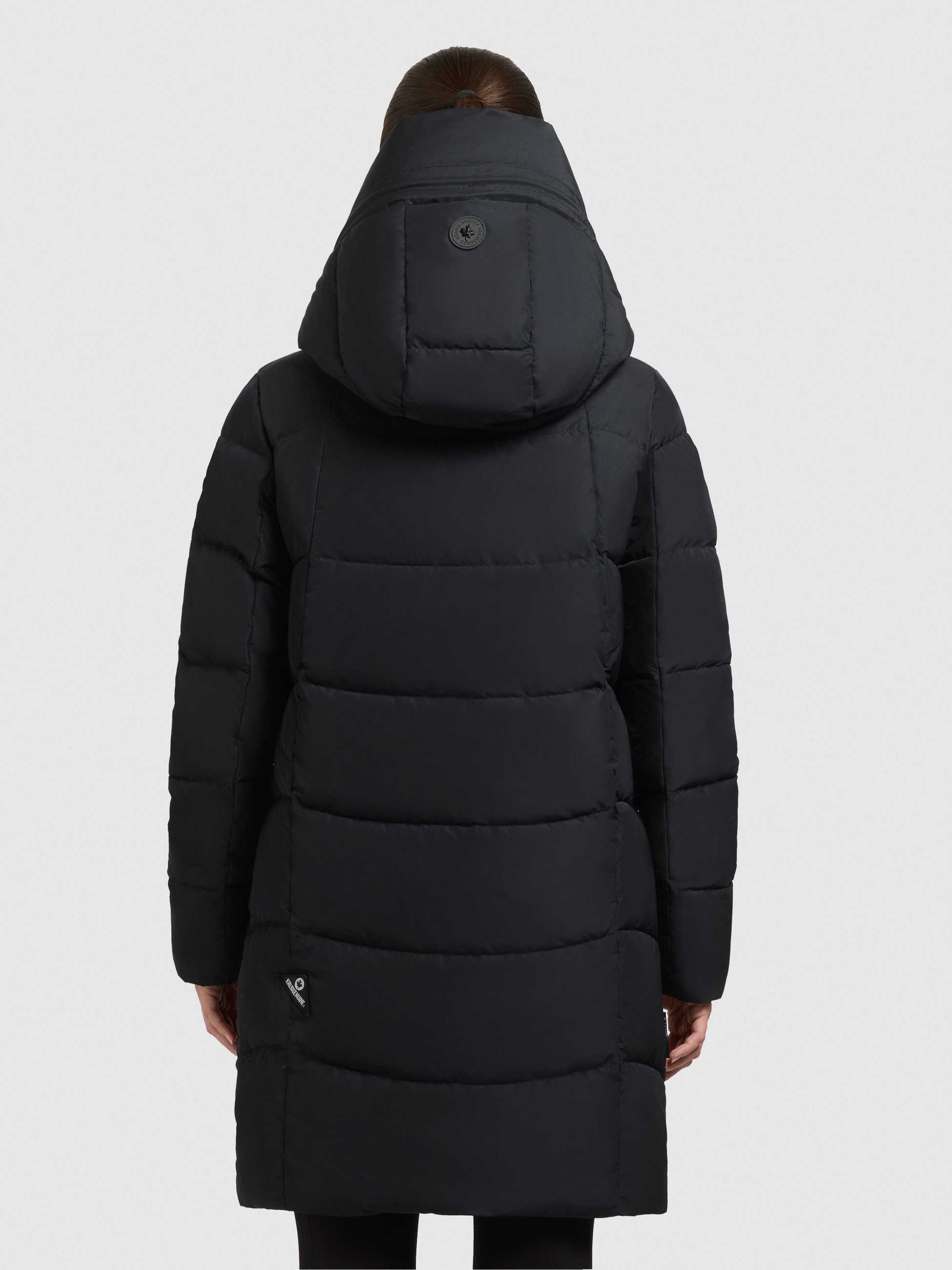 KHUJO Heather Quilted Coat Port Blue Size M 3