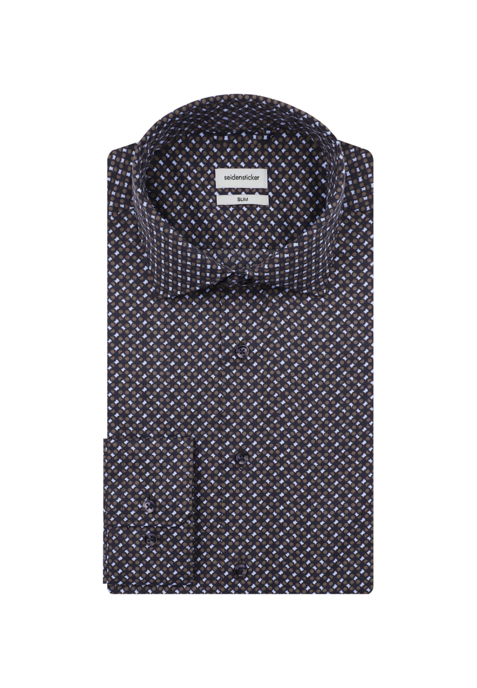 seidensticker Businesshemd »Slim« Slim Langarm Kentkragen Druck