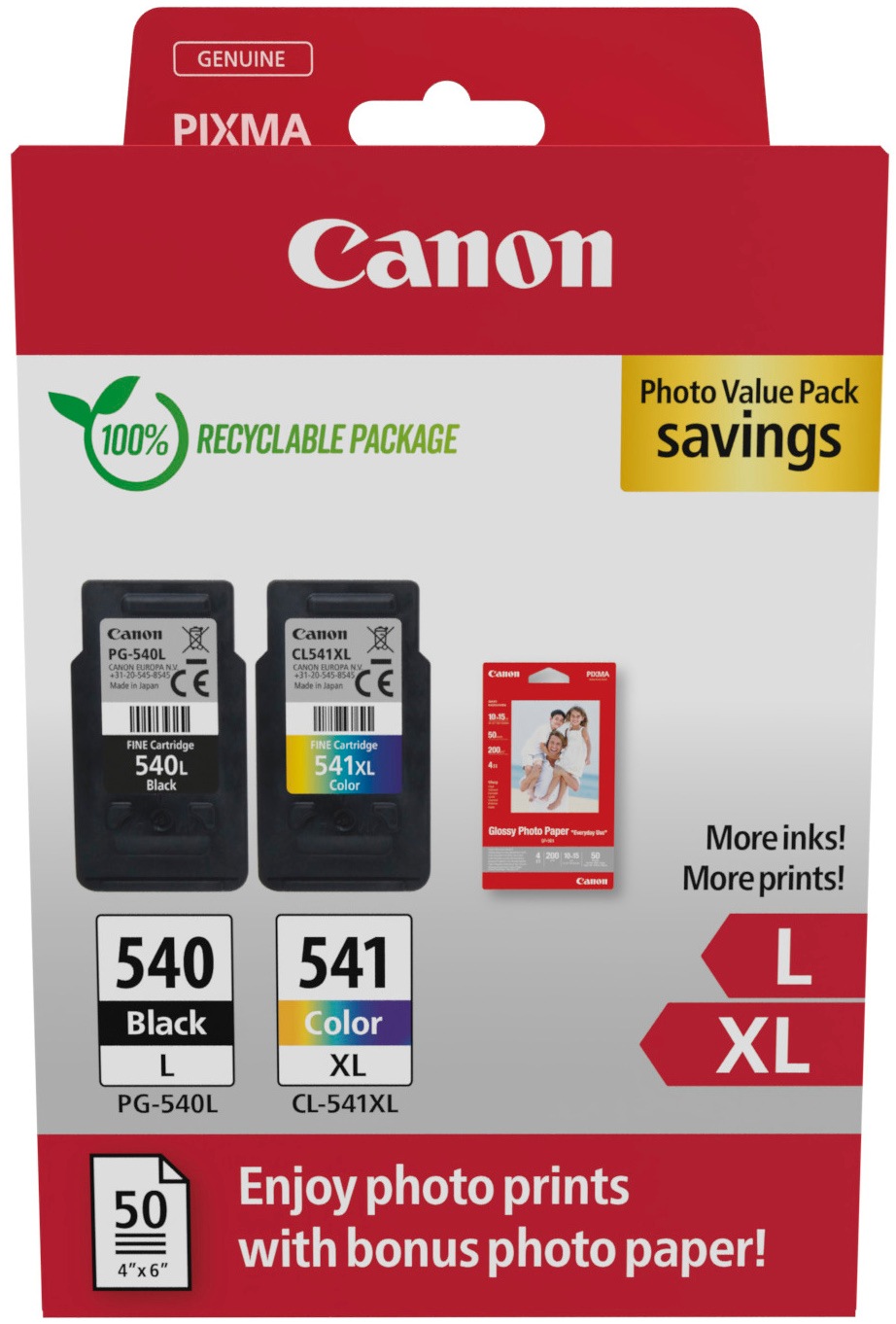 CANON Tintenpatrone "PG540L/CL541XL Photo Value Pack", bunt, Tintenpatronen