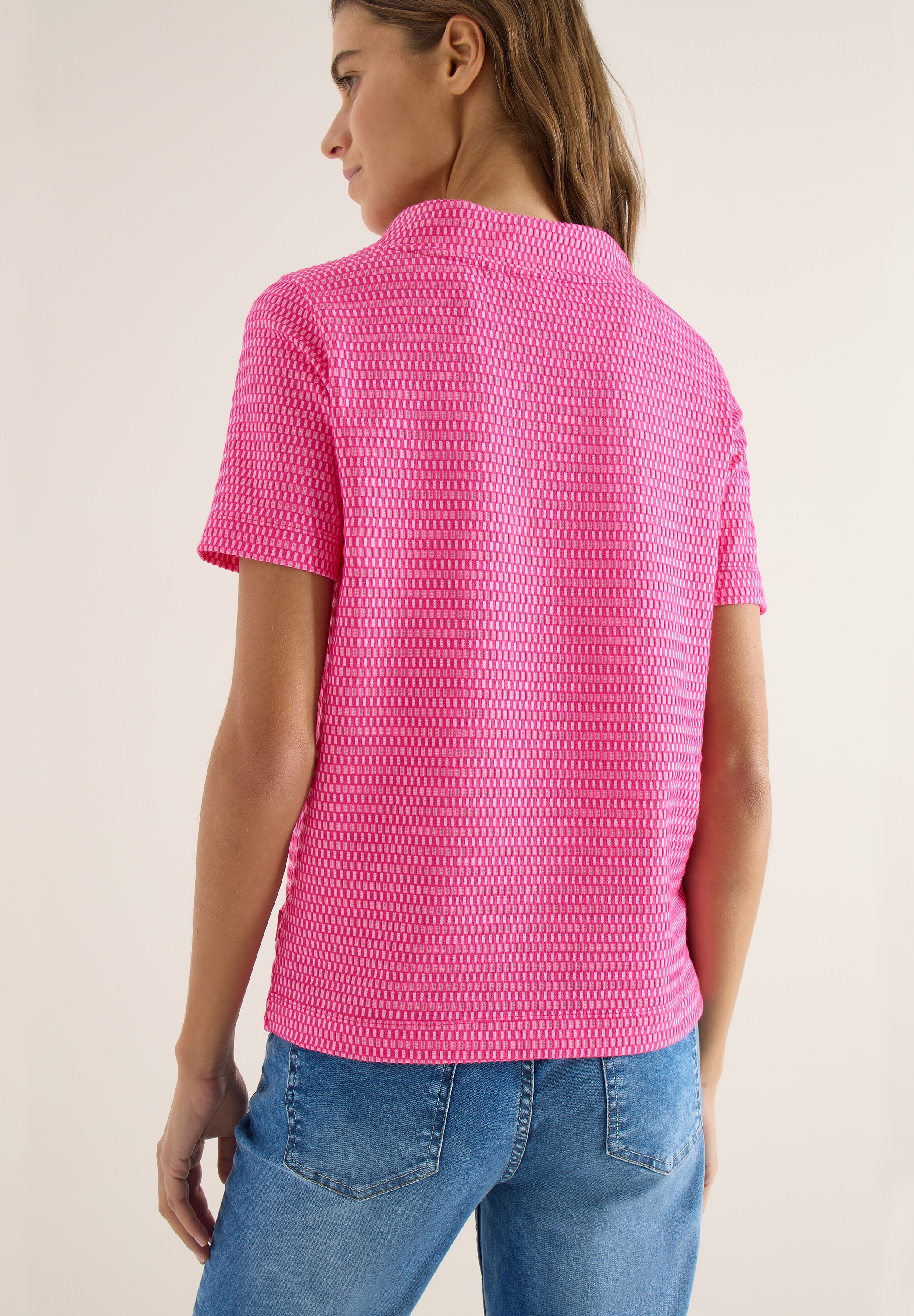 Cecil Kurzarmshirt in Two-Tone-Optik