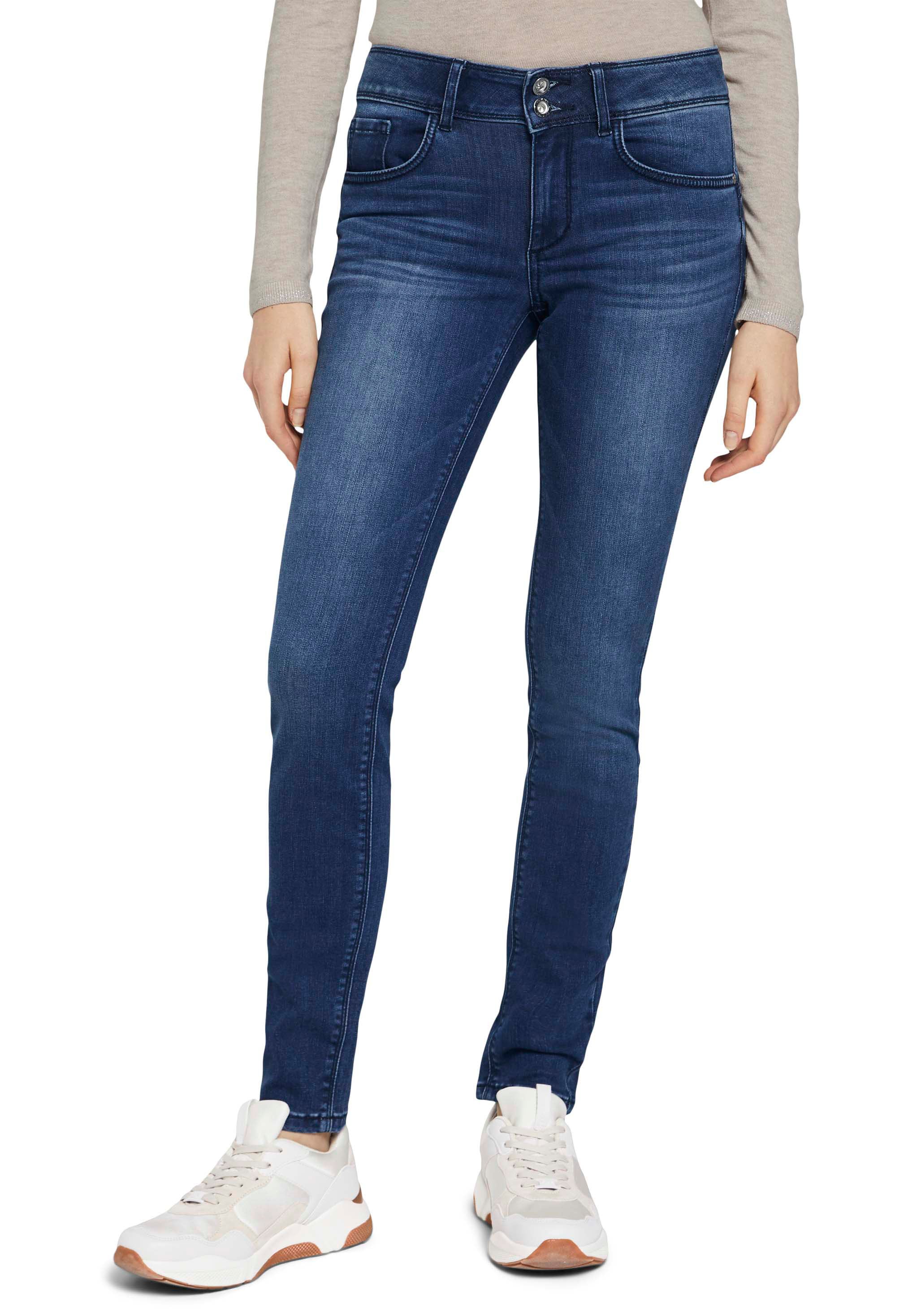 TOM TAILOR Skinny-fit-Jeans "Alexa Skinny", mit Doppelknopf-Verschluss