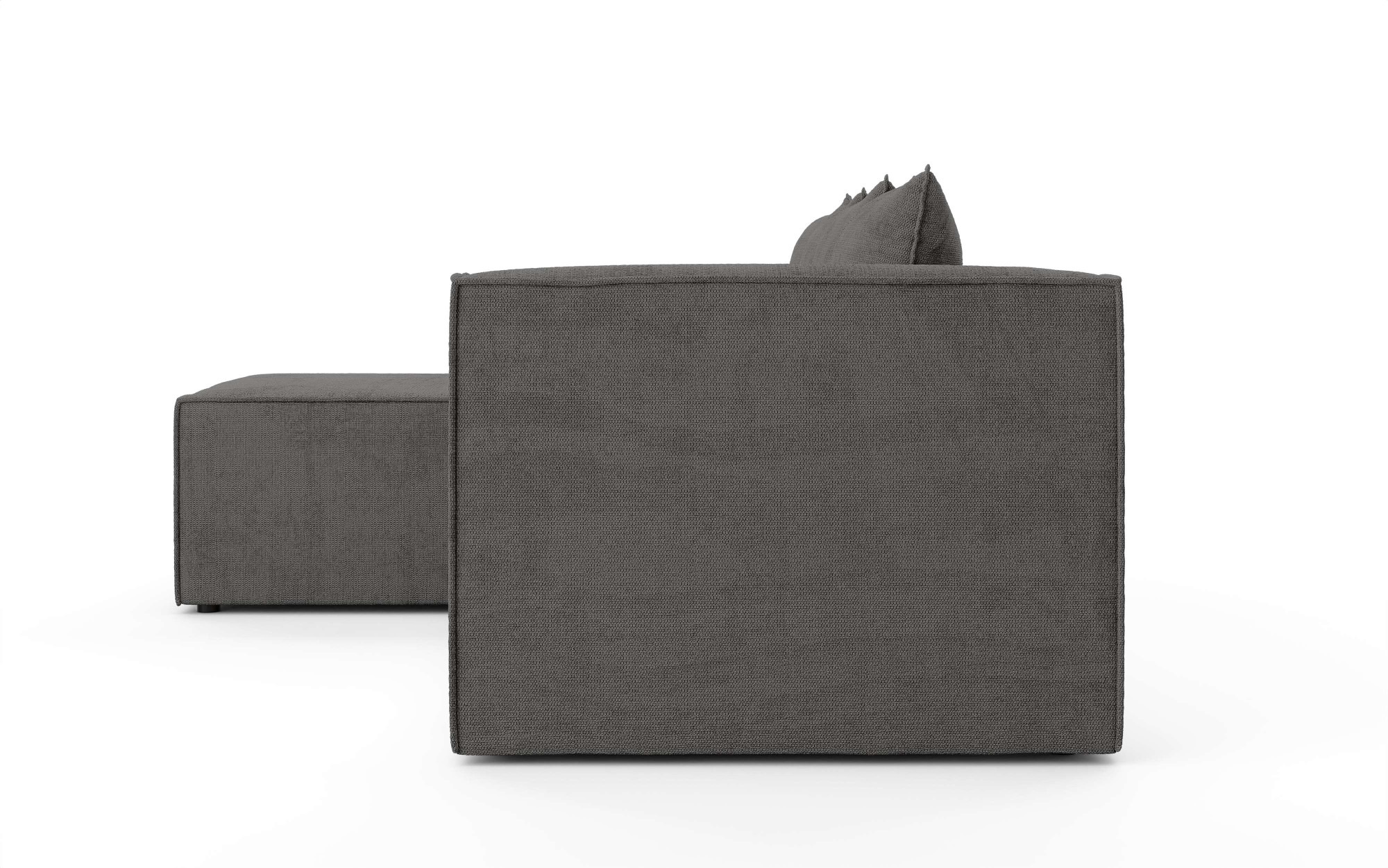 INOSIGN Ecksofa »LINCOLNVILLE mit Bettfunktion und Bettkasten, Maße B/H/T 244/76/150 cm«, L-Form mit Wellenunterfederung, Recamiere beidseitig montierbar