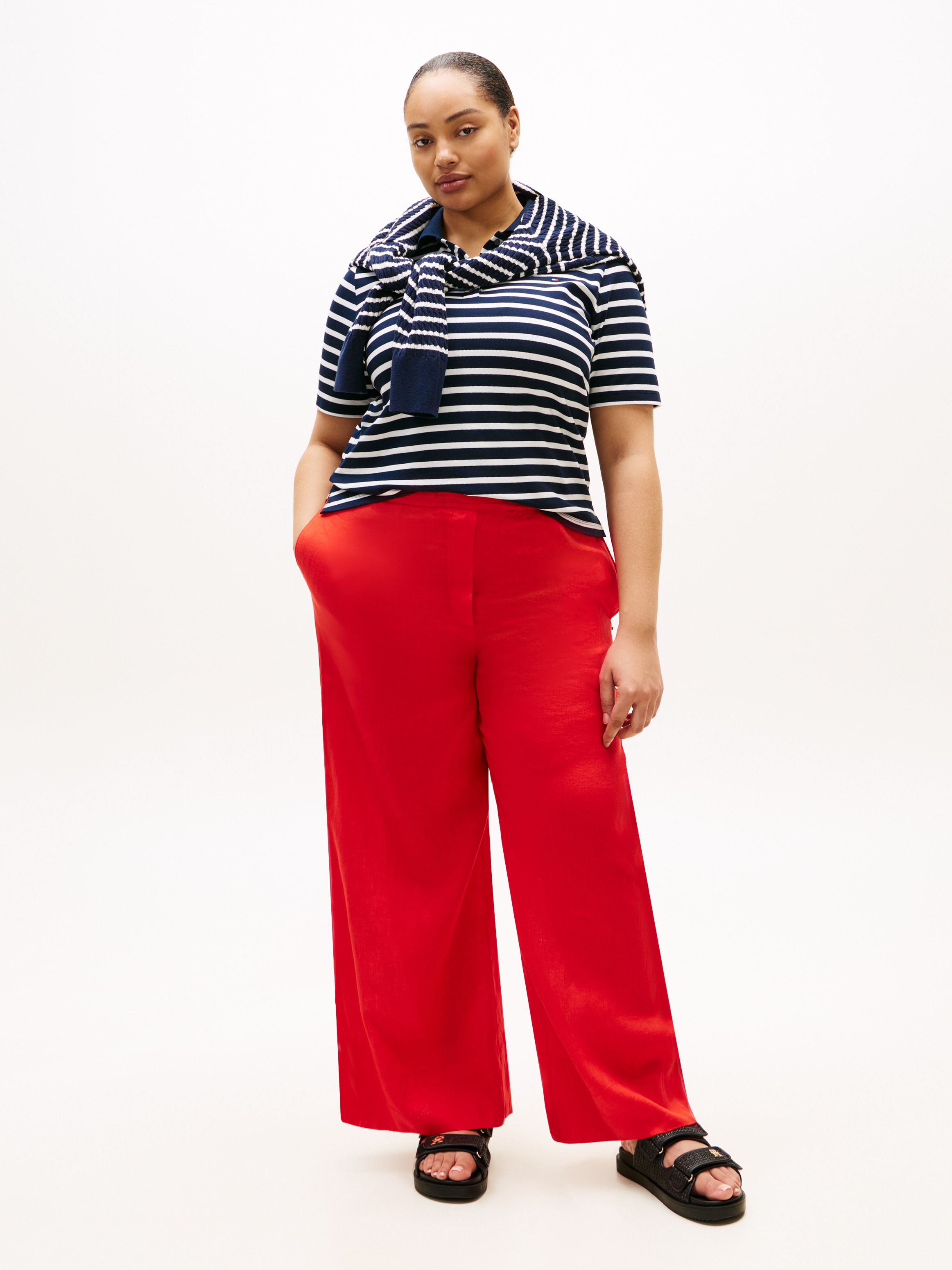 Tommy Hilfiger Curve Poloshirt »CRV 1985 REG PIQUE POLO SS« in großen Größen, aus Pique Qualität