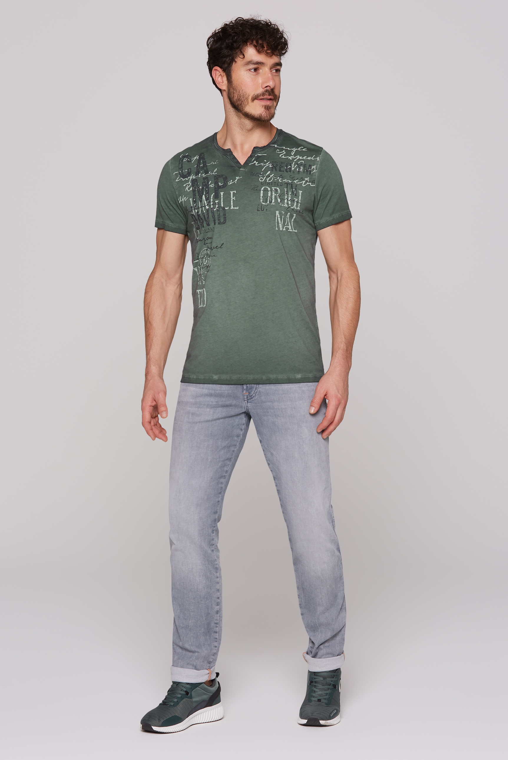 CAMP DAVID Rundhalsshirt, aus Baumwolle
