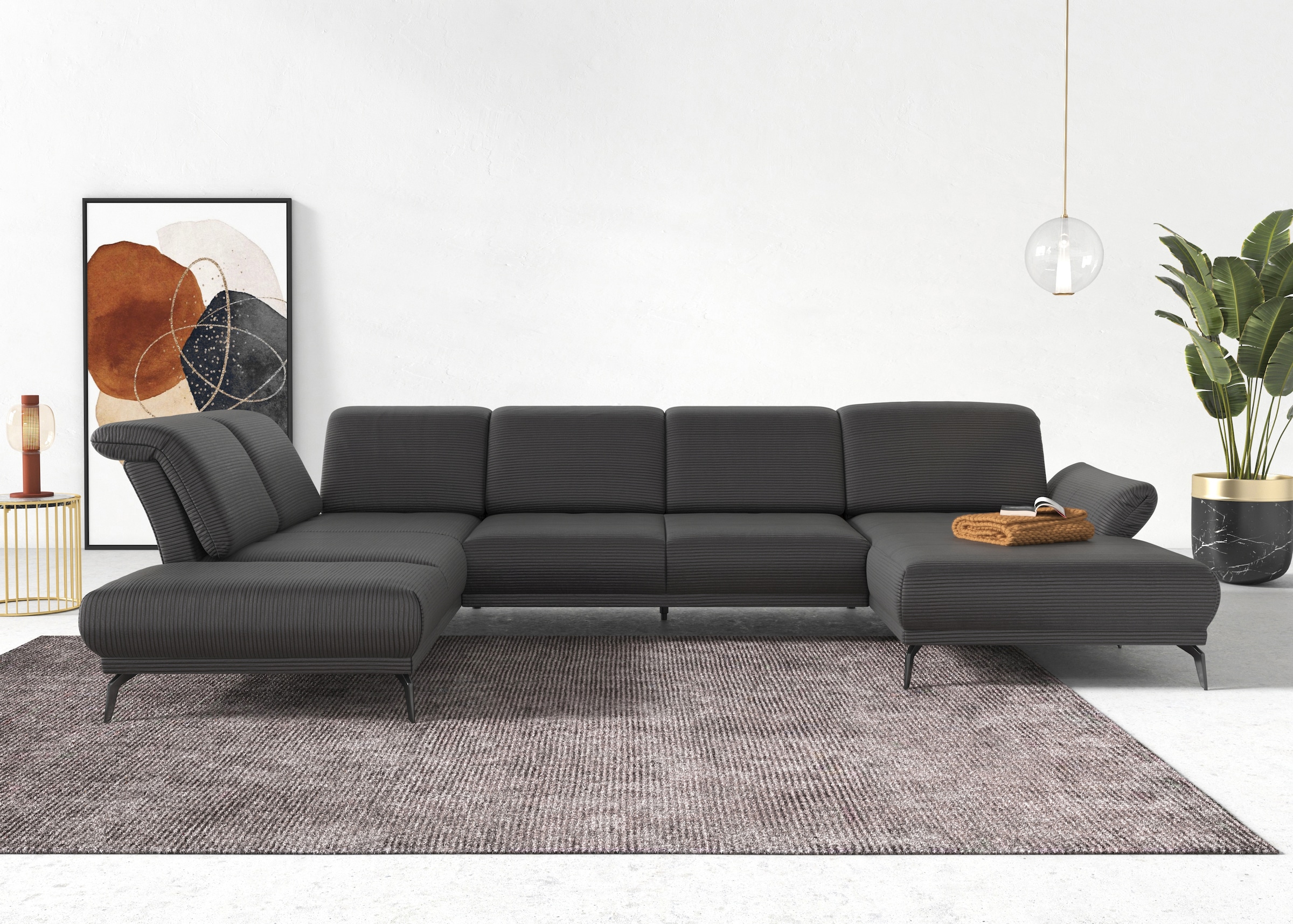 sit&more Wohnlandschaft "Coco U-Form" Sitztiefen-, Arm- und Kopfteilverstel günstig online kaufen