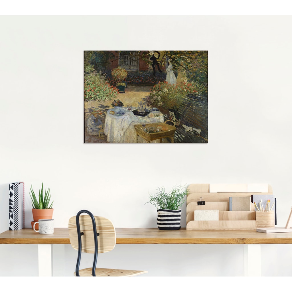 Artland Wandbild »Im Garten Claude Monets in Argenteuil«, Garten, (1 St.)