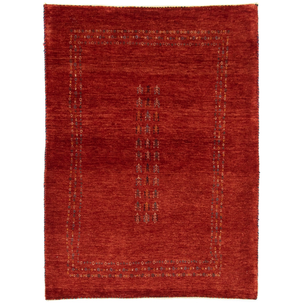 morgenland Wollteppich »Loribaft Teppich handgeknüpft rot«, rechteckig, handgeknüpft